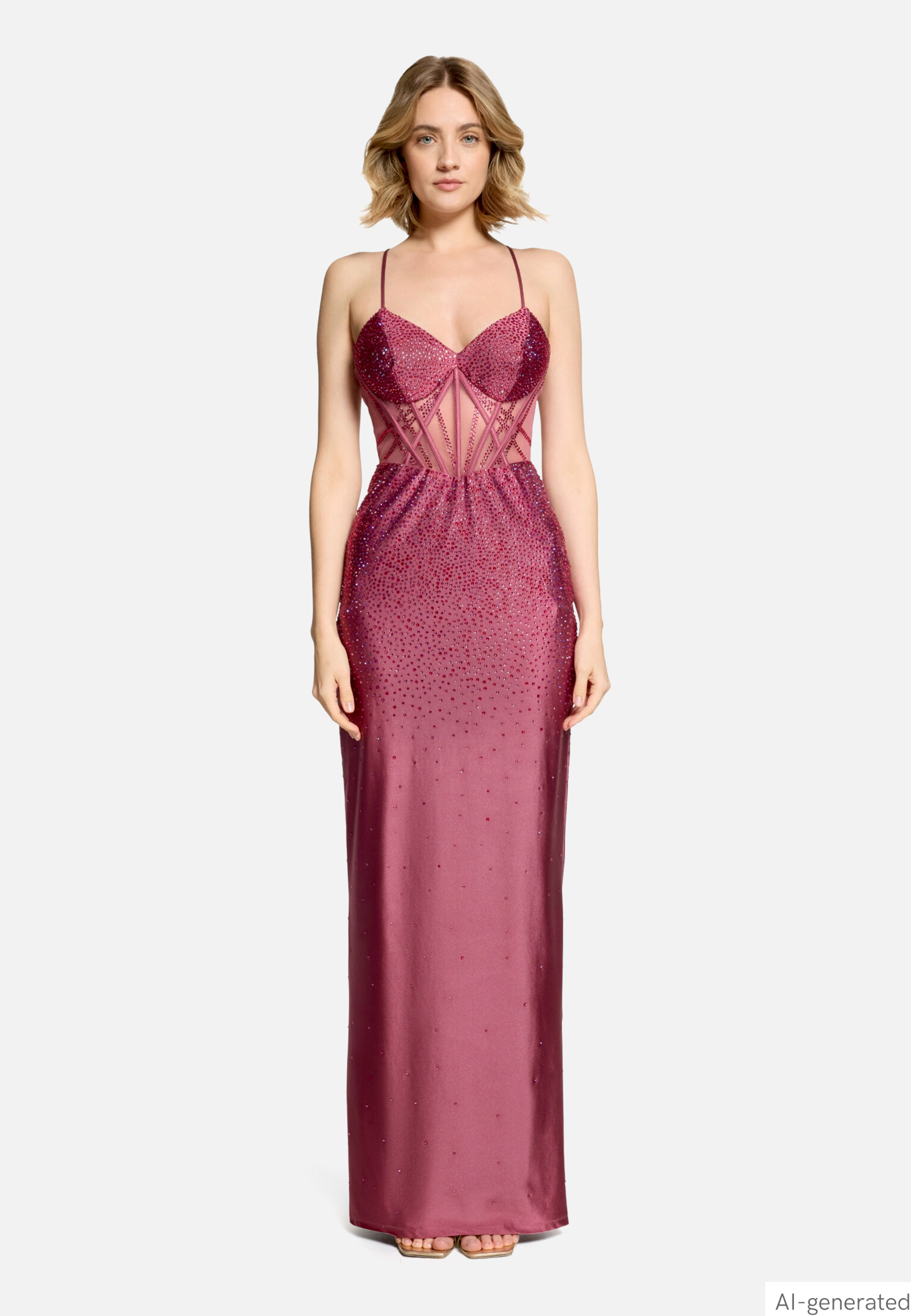 Abendkleid im Glitzer-Look