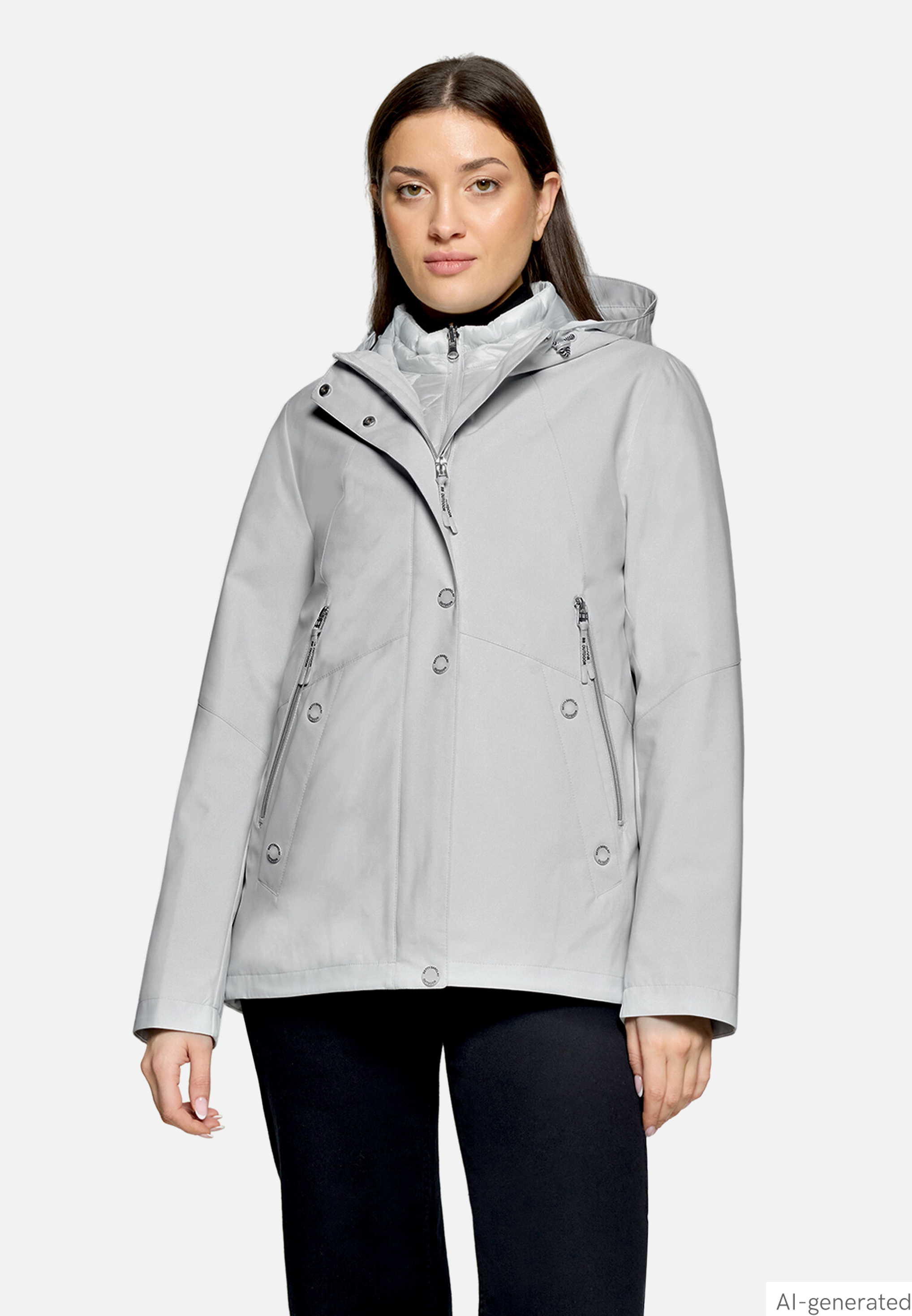 Outdoorjacke mit Kapuze