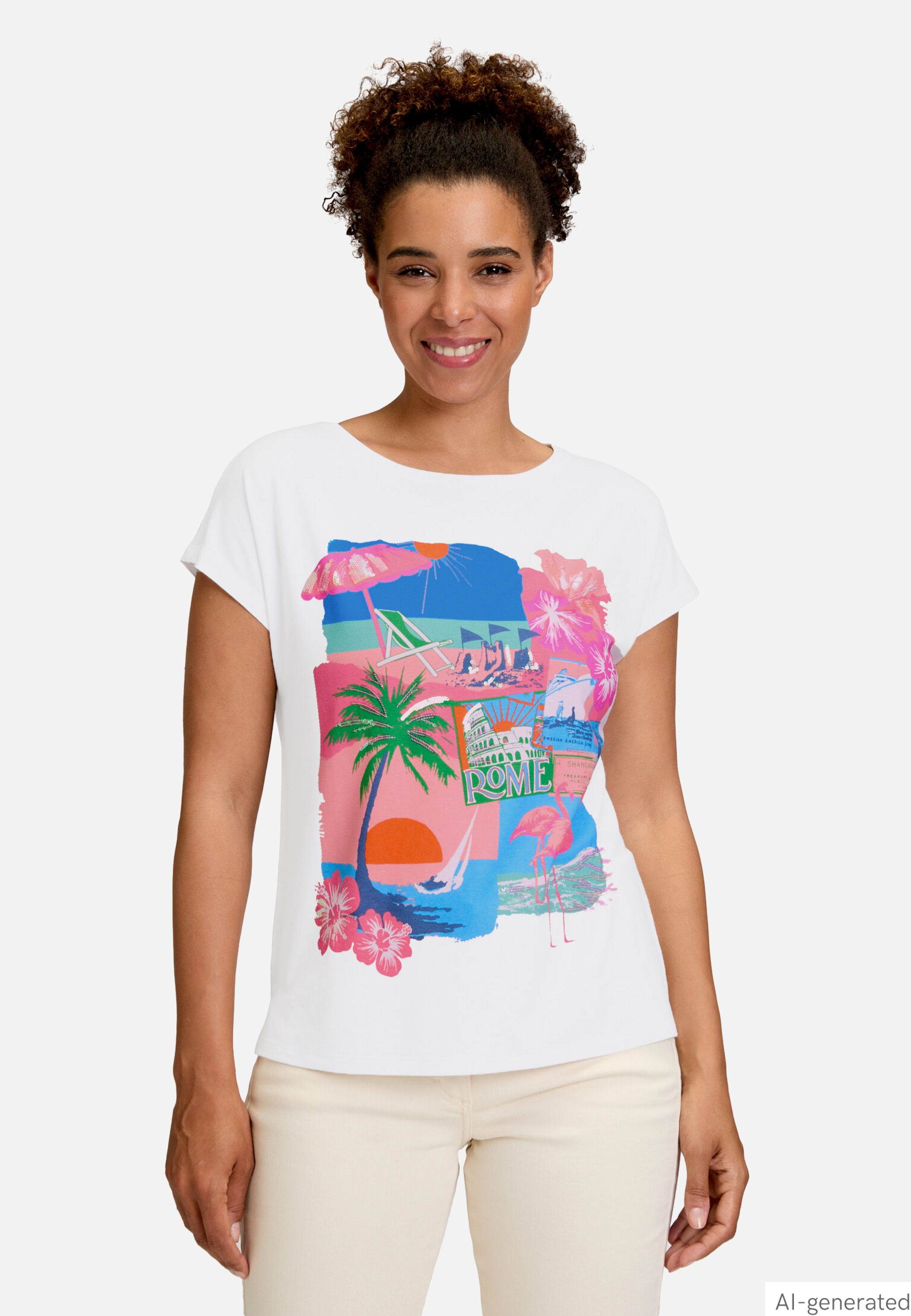 Basic Shirt mit Aufdruck
