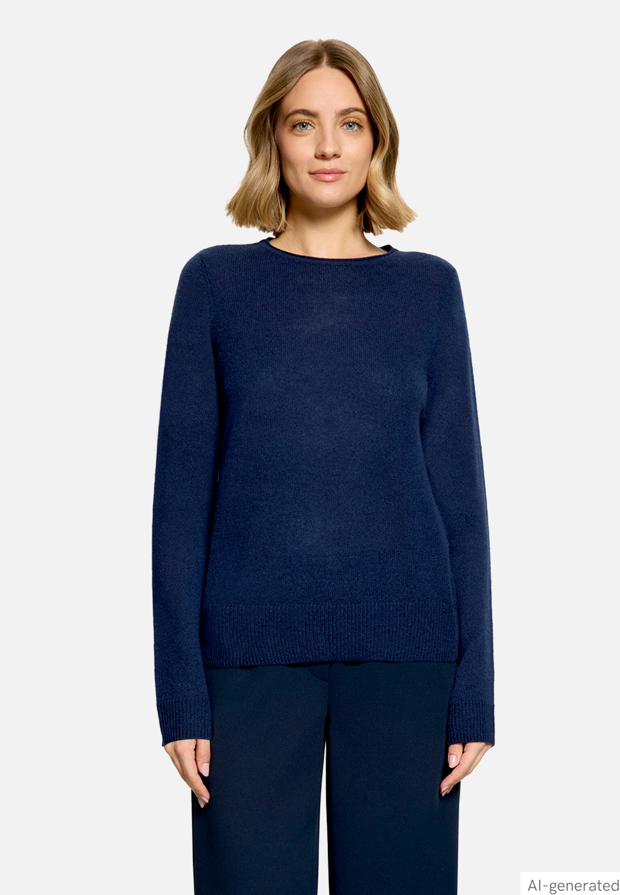 Kaschmir-Pullover mit Rundhalsausschnitt