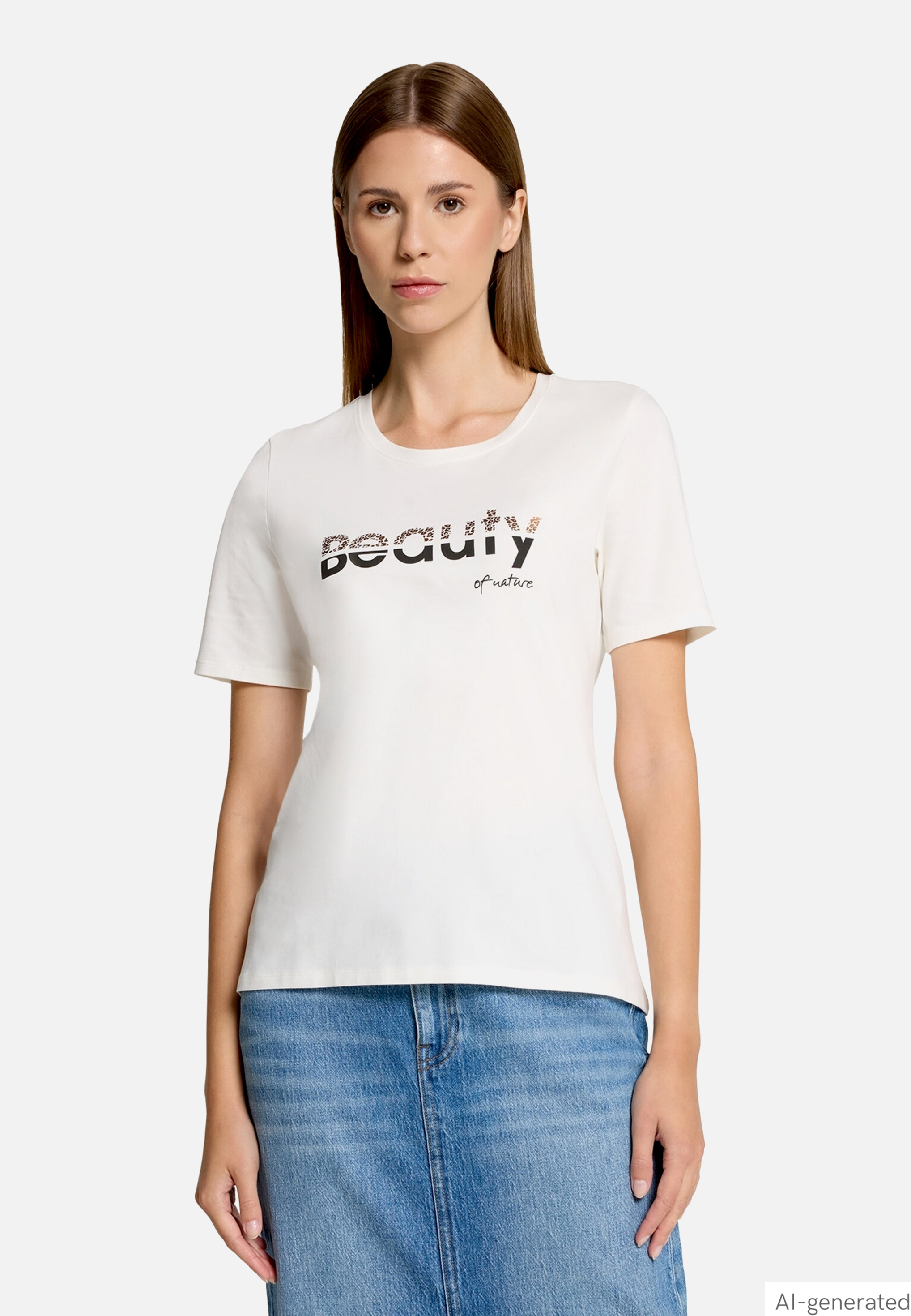 Basic Shirt mit Aufdruck