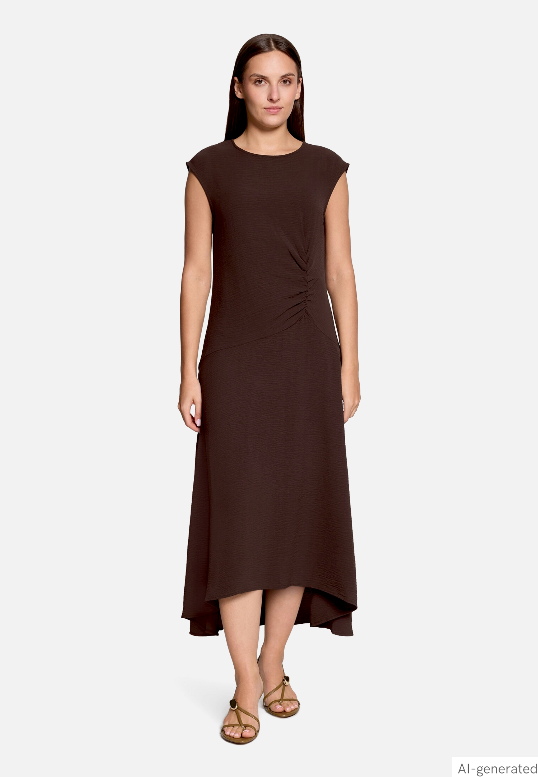 Midikleid mit Raffung