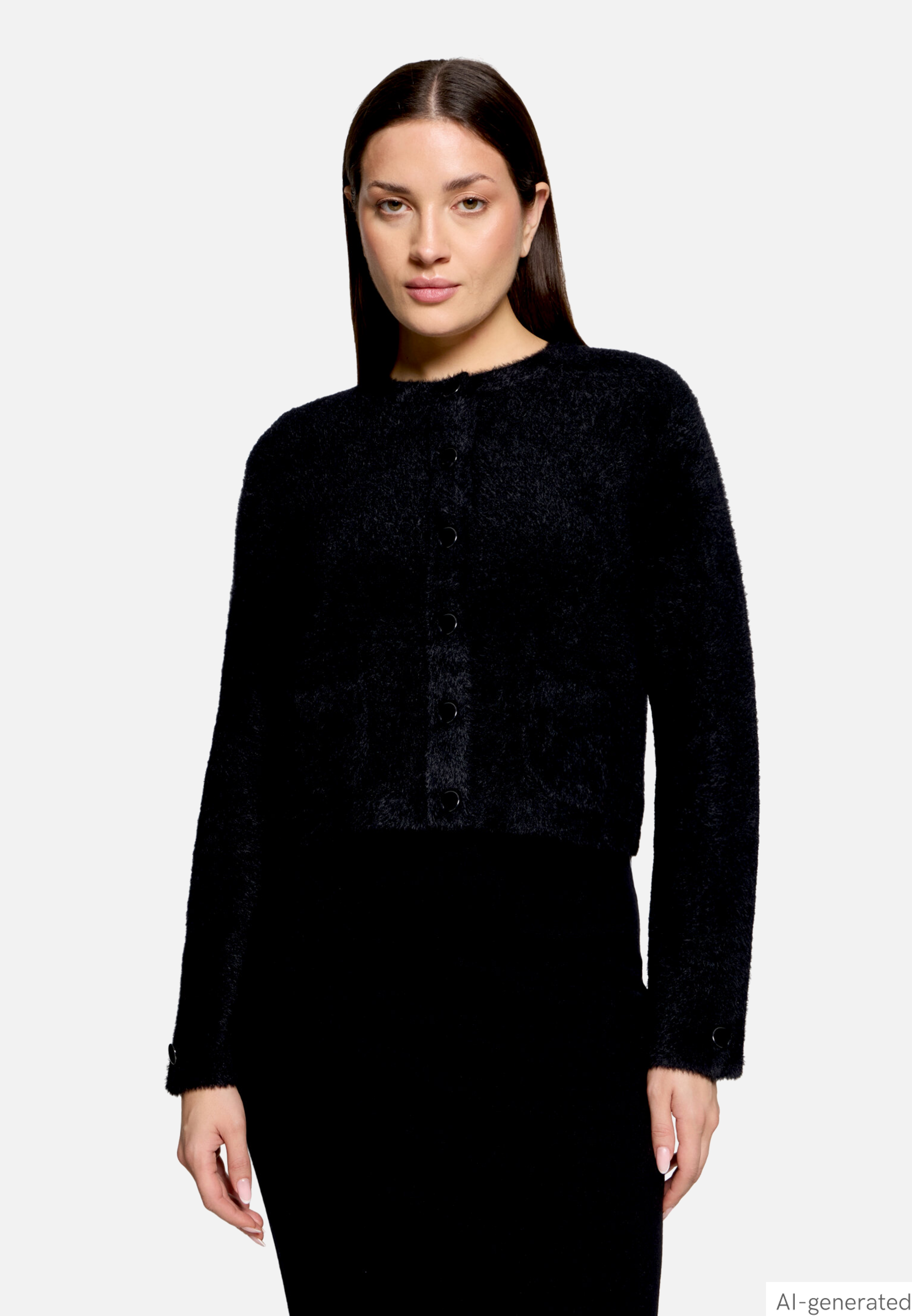 Strick-Cardigan mit aufgesetzten Taschen
