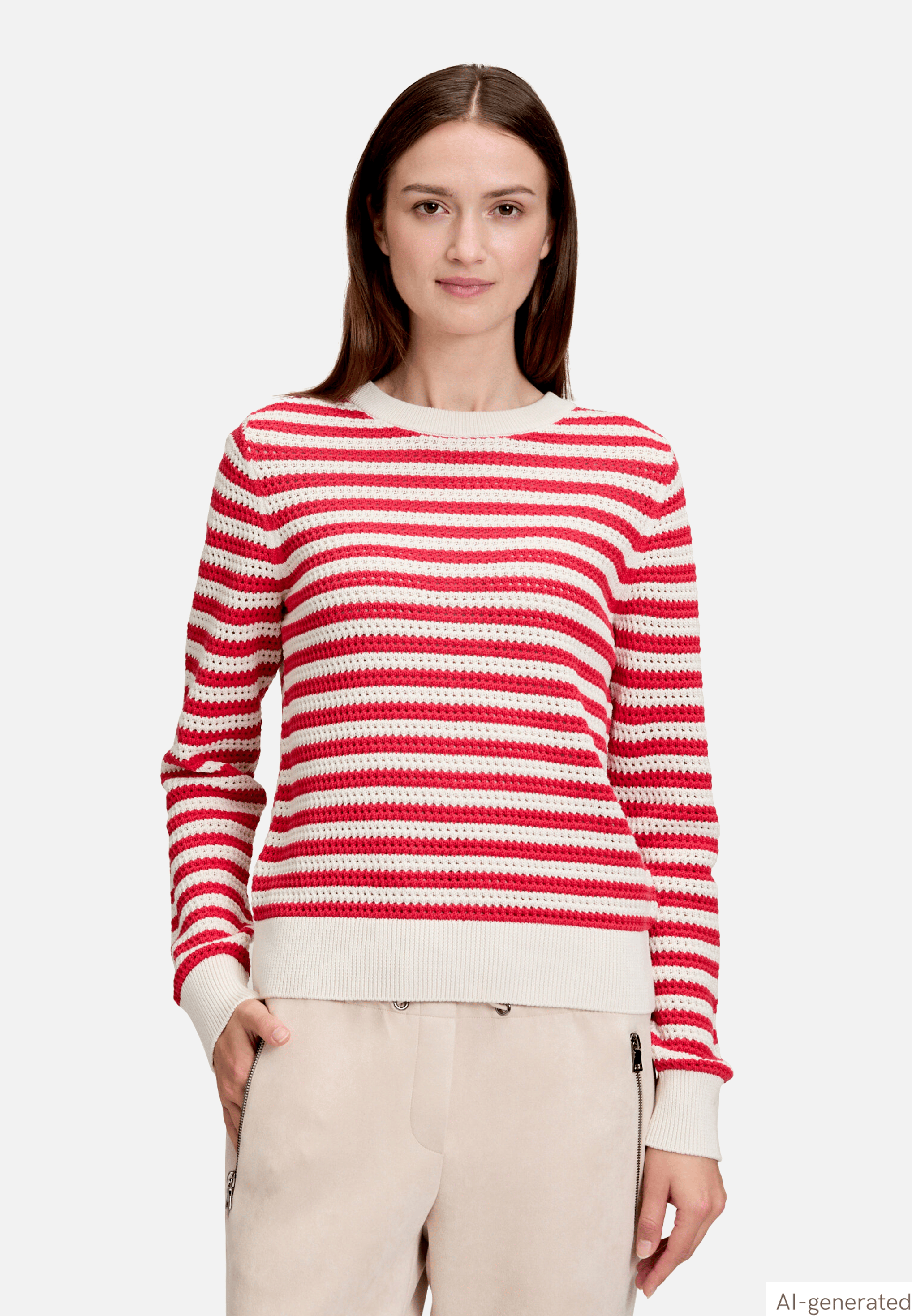 Strickpullover mit Struktur