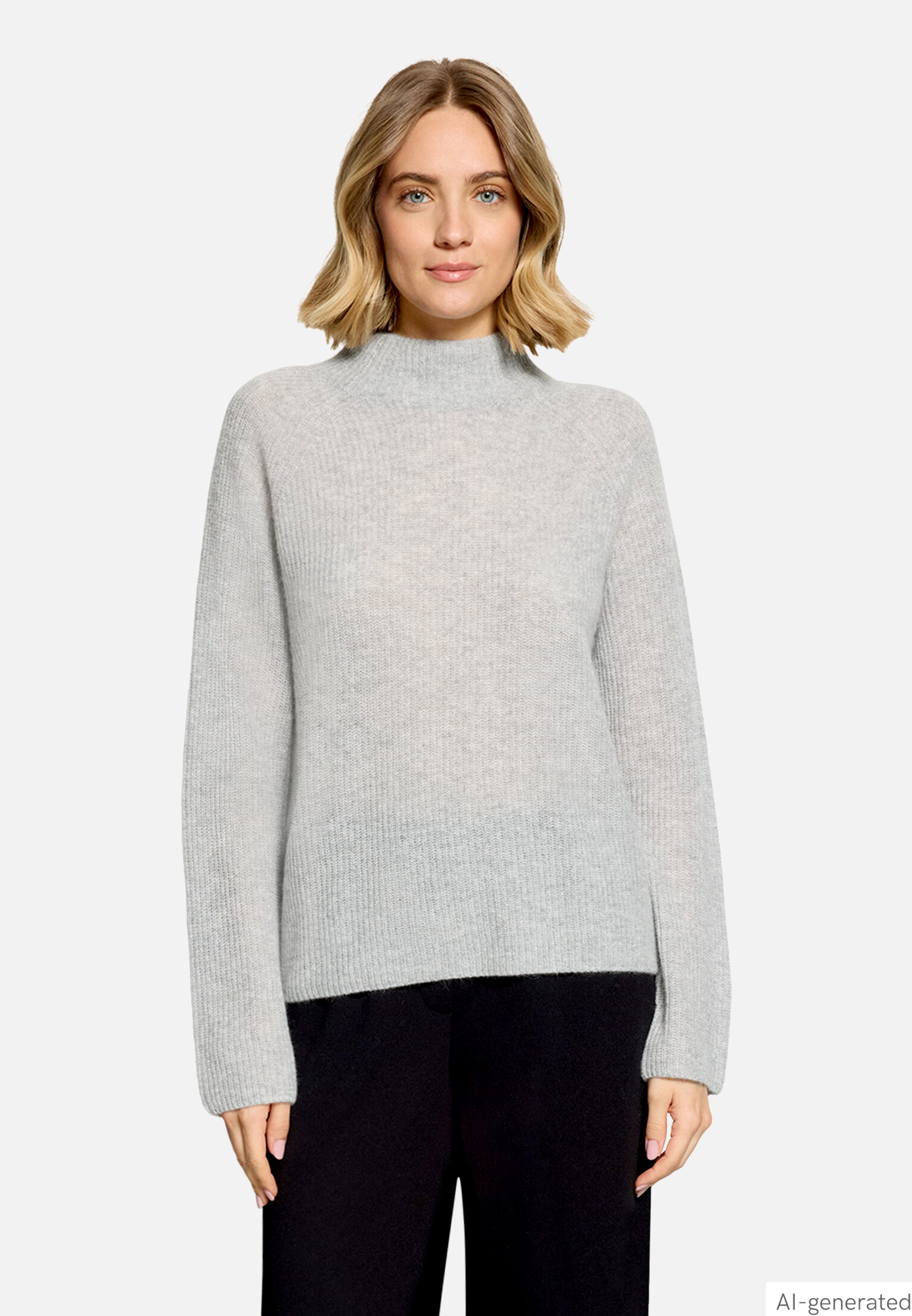 Kaschmir-Pullover mit Stehkragen