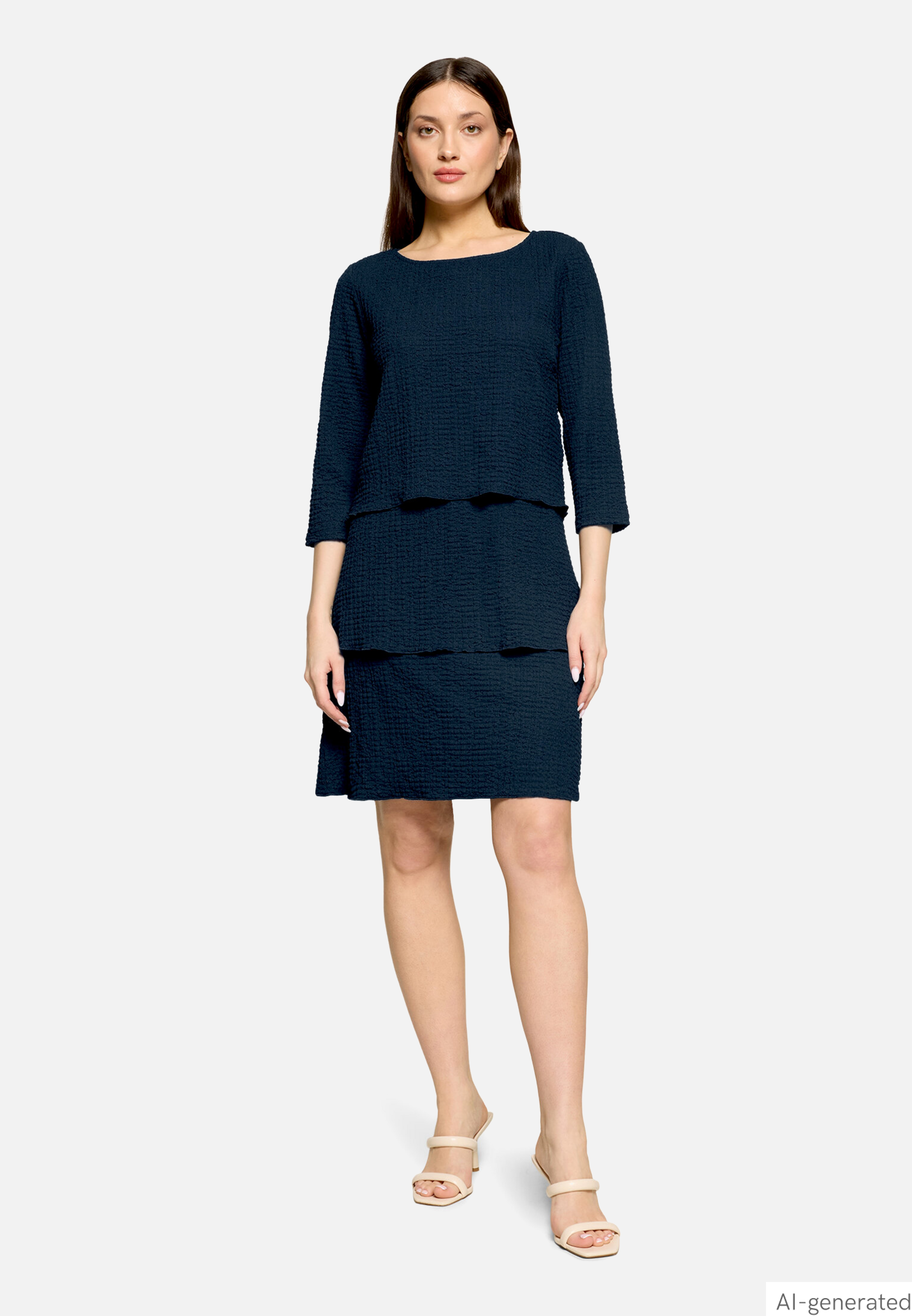 Stufenkleid mit 3/4 Arm