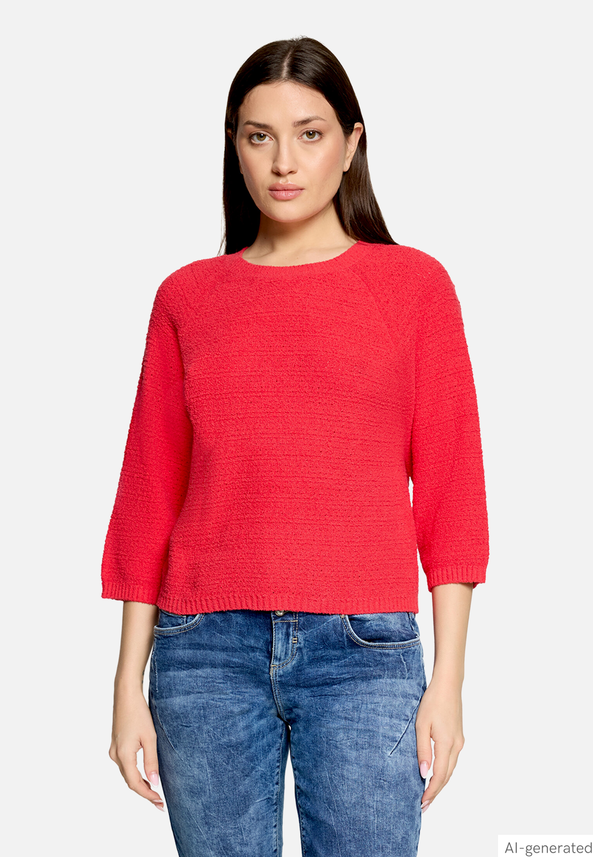 Strickpullover mit Rundhalsausschnitt