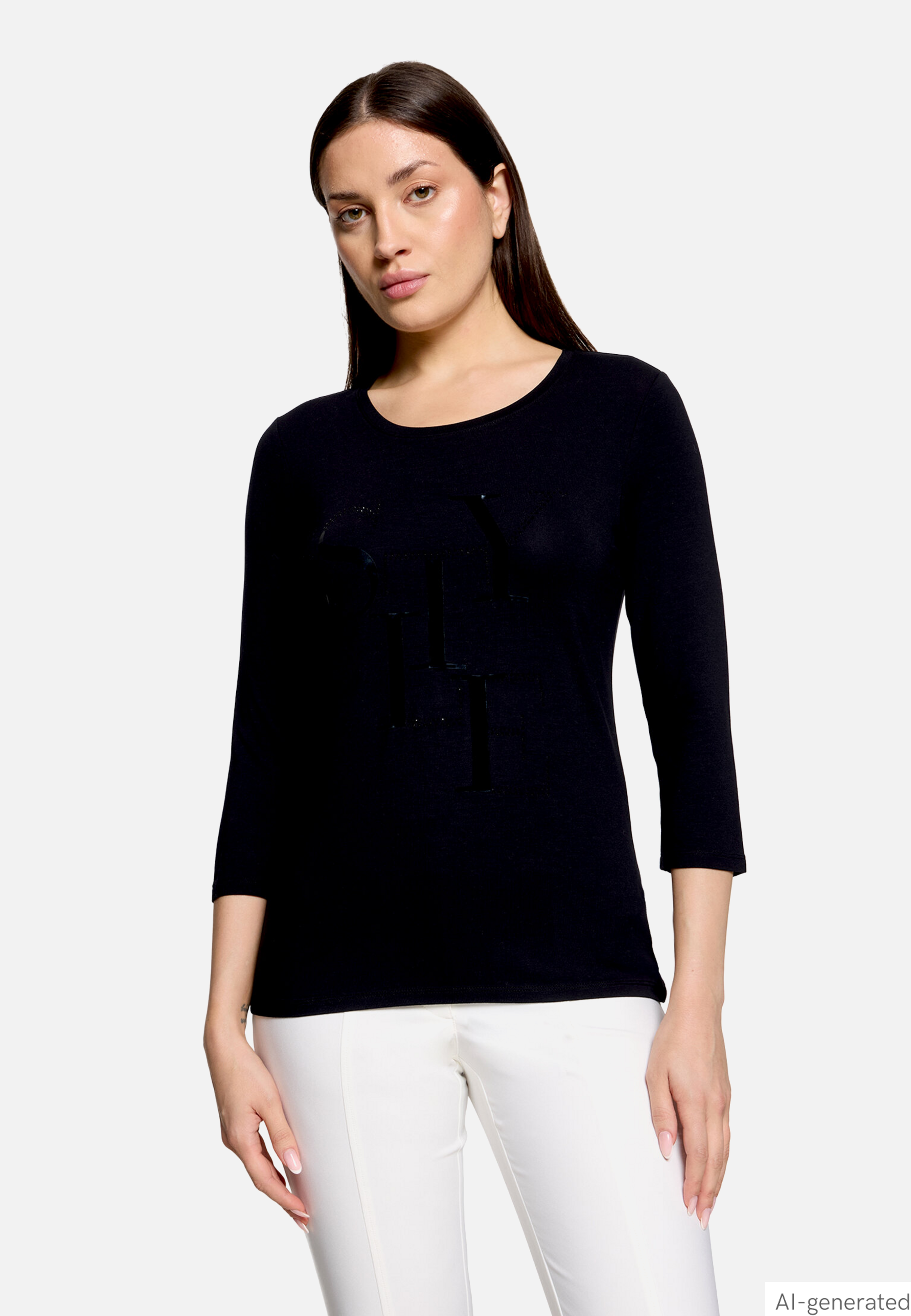 Basic Shirt mit Placement