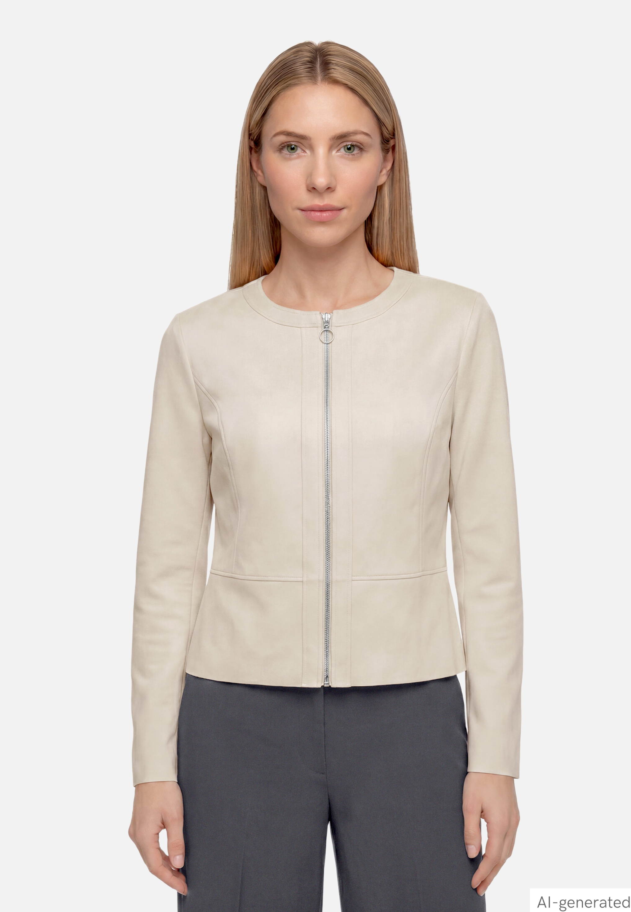 Taillierter Blazer mit Reißverschluss