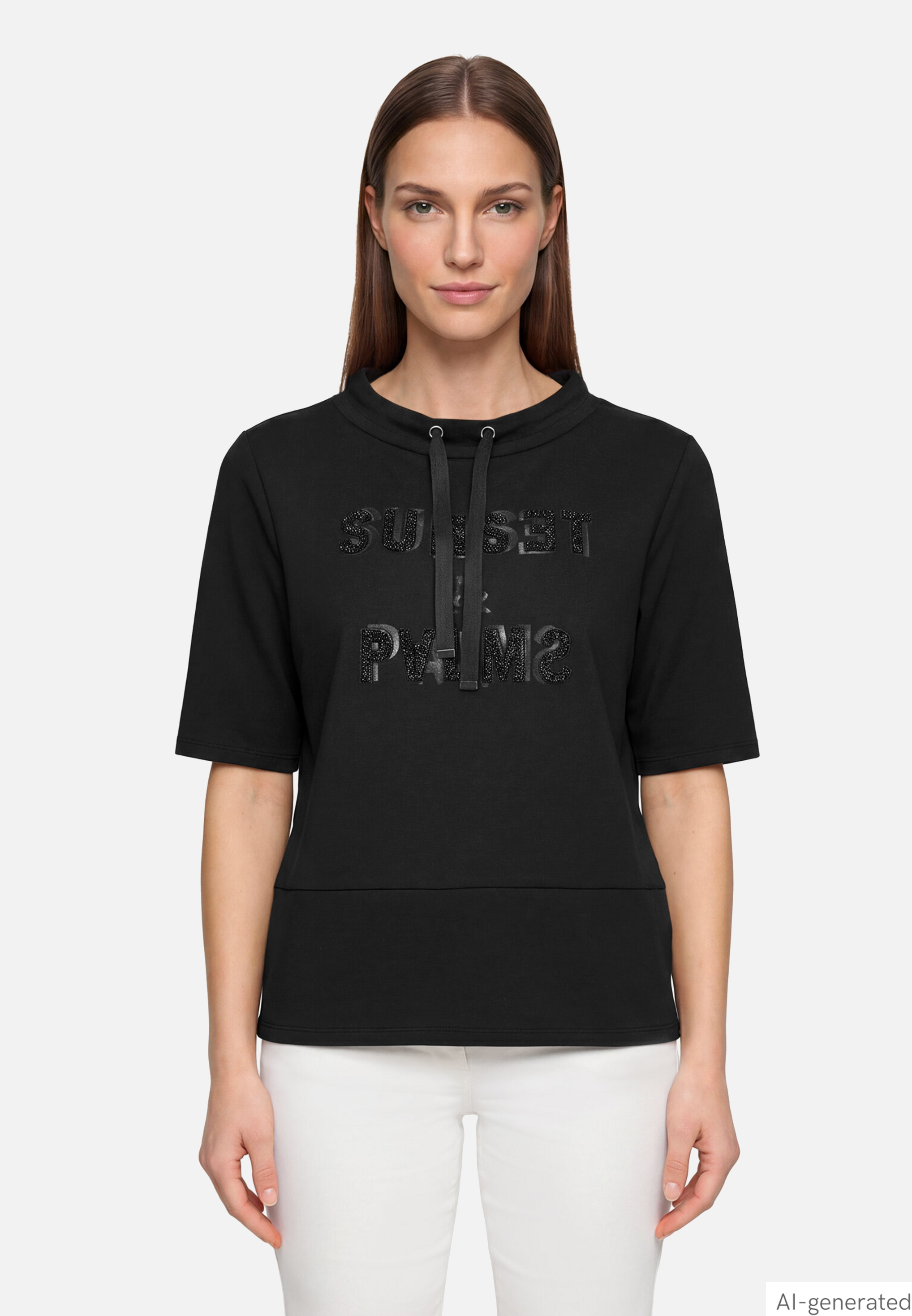 Sweatshirt mit Stehkragen