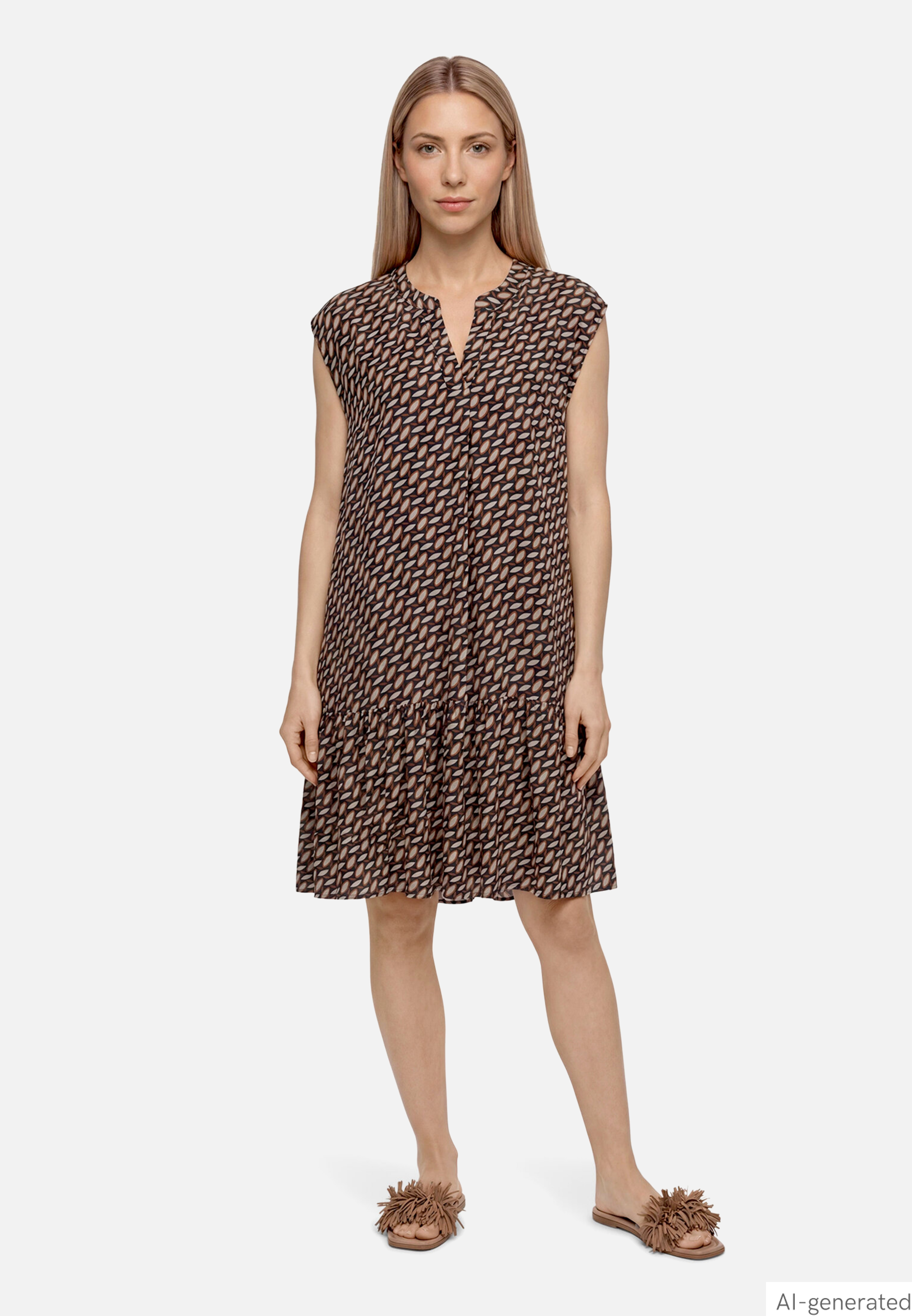 Tunika-Kleid Mit Volants