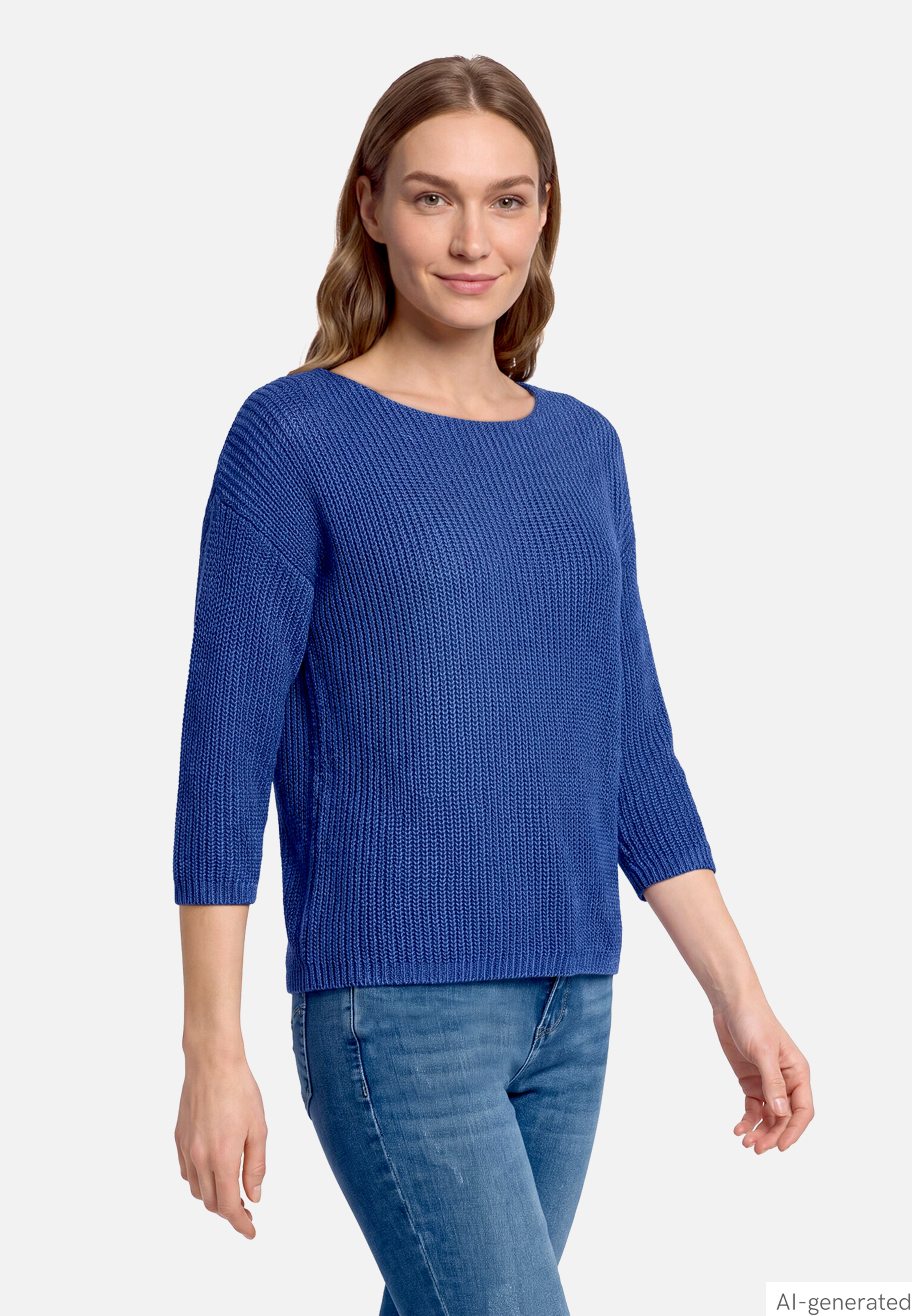 Basic-Strickpullover mit Rippenstruktur