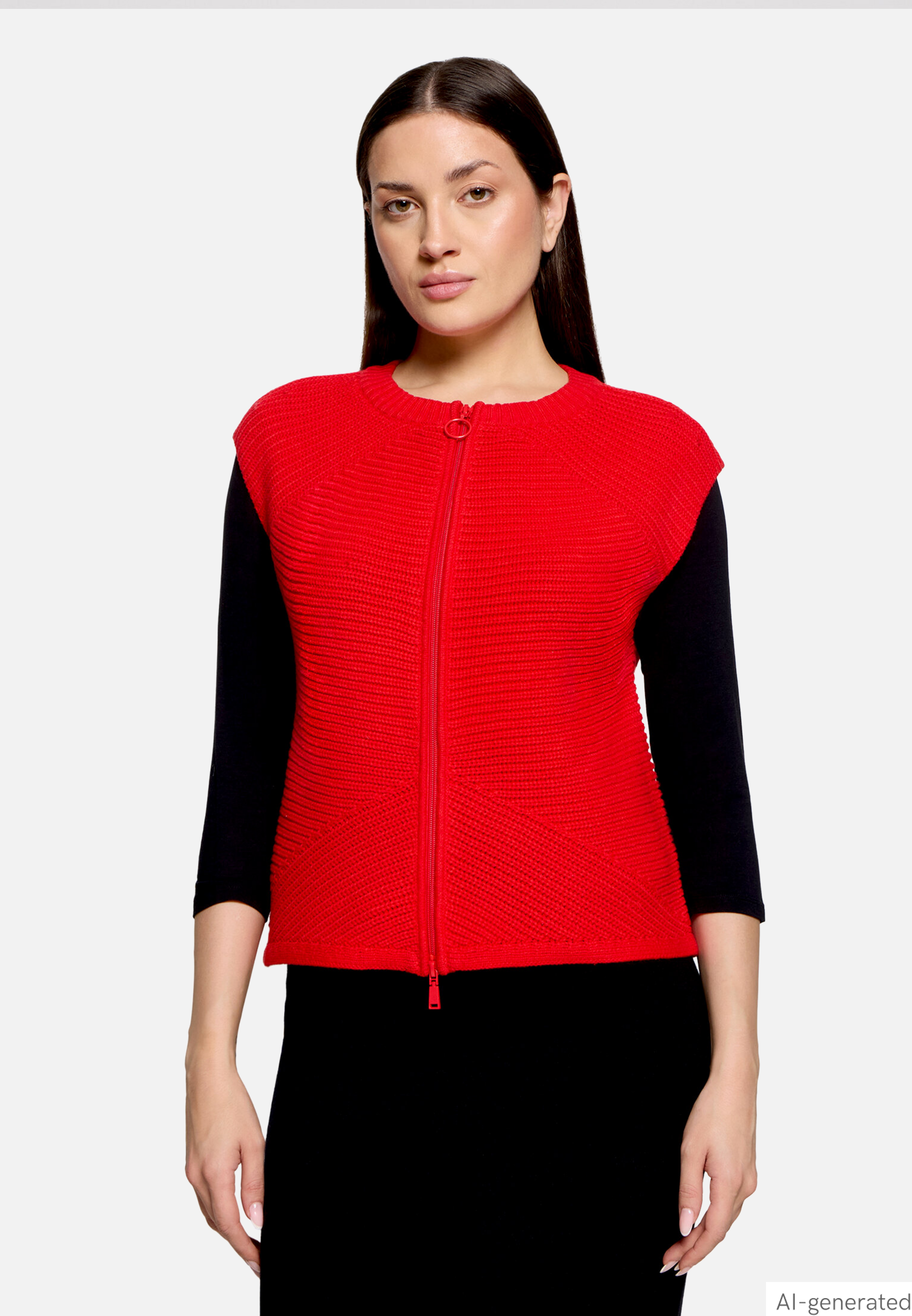 Grobstrickjacke ohne Arm