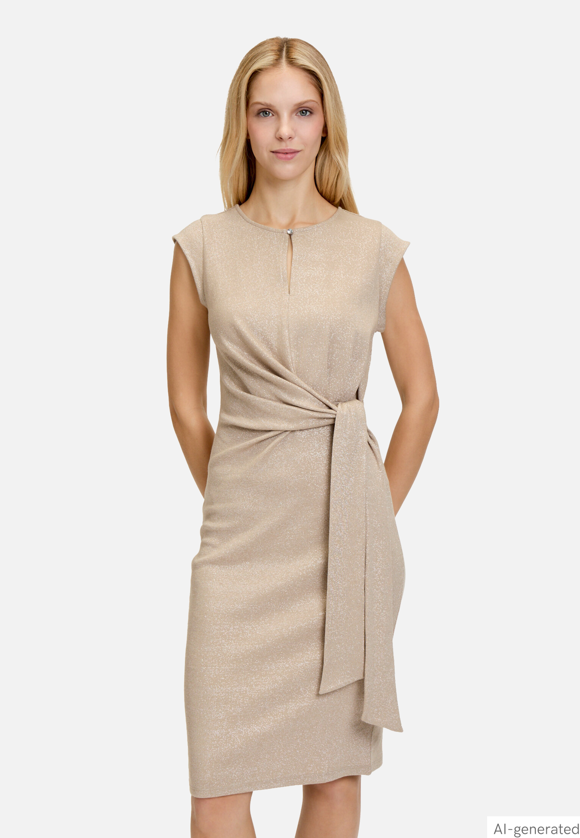Jerseykleid mit Lurexfaden