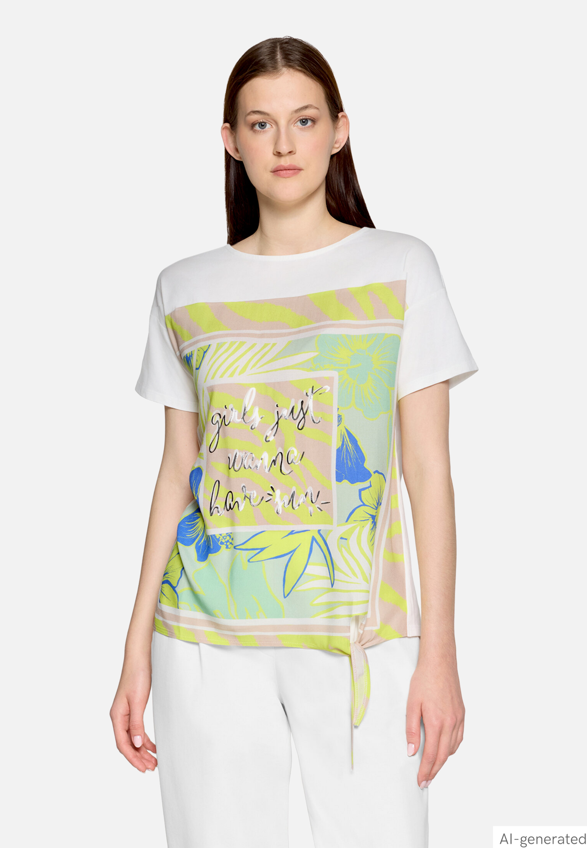 Blusenshirt mit Schleifenknoten