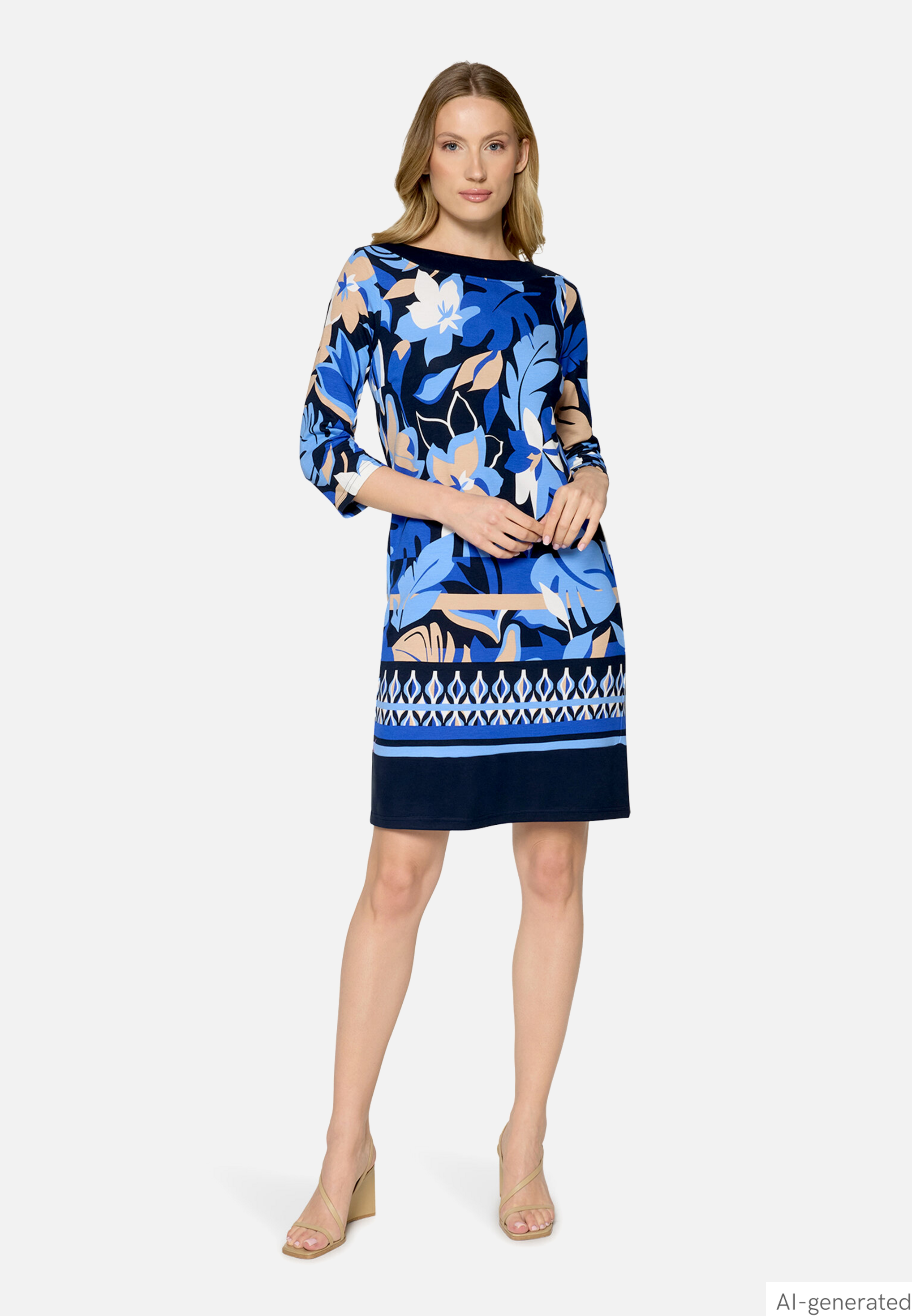 Shirtkleid mit 3/4 Arm