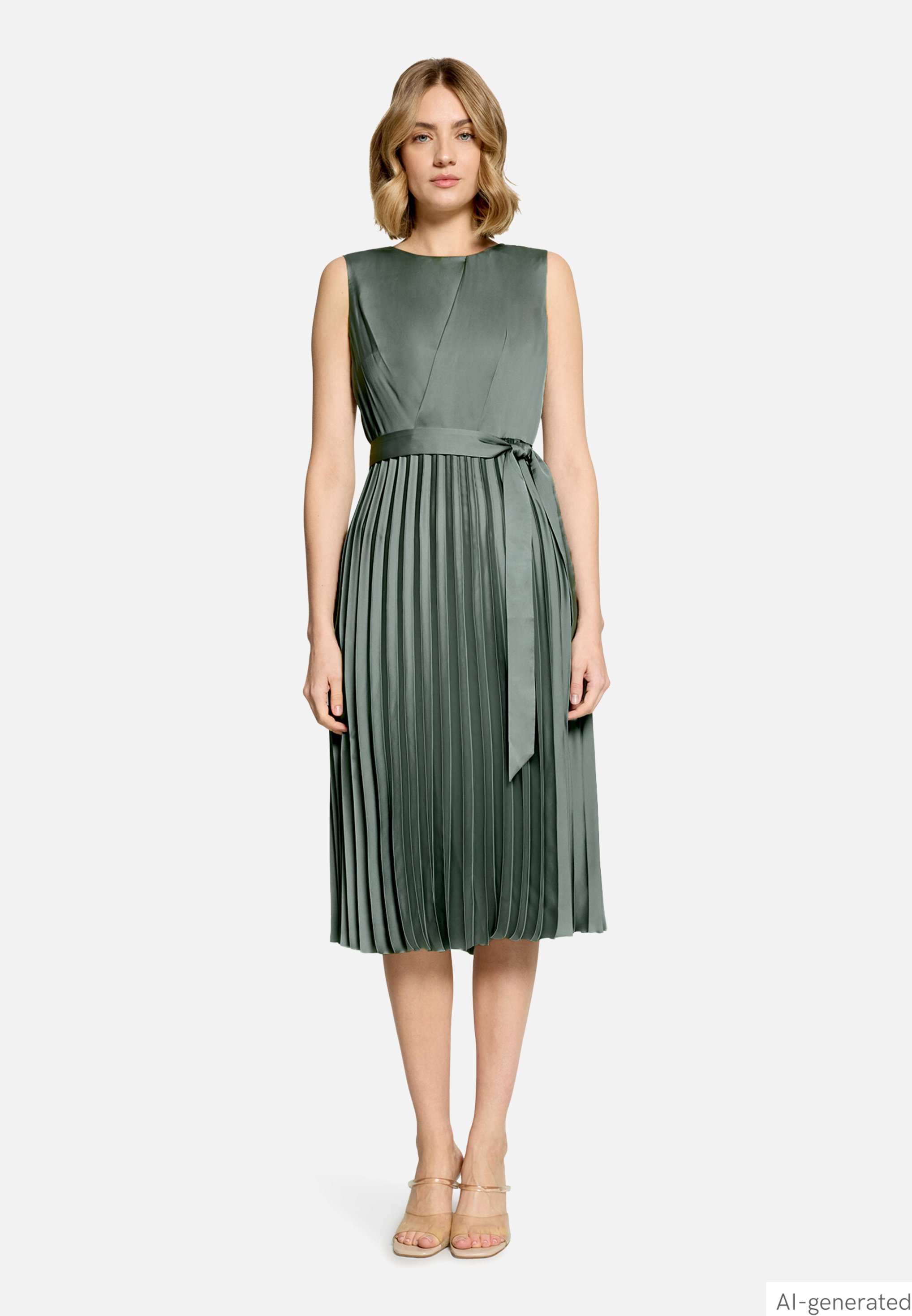 Midikleid mit Plissee