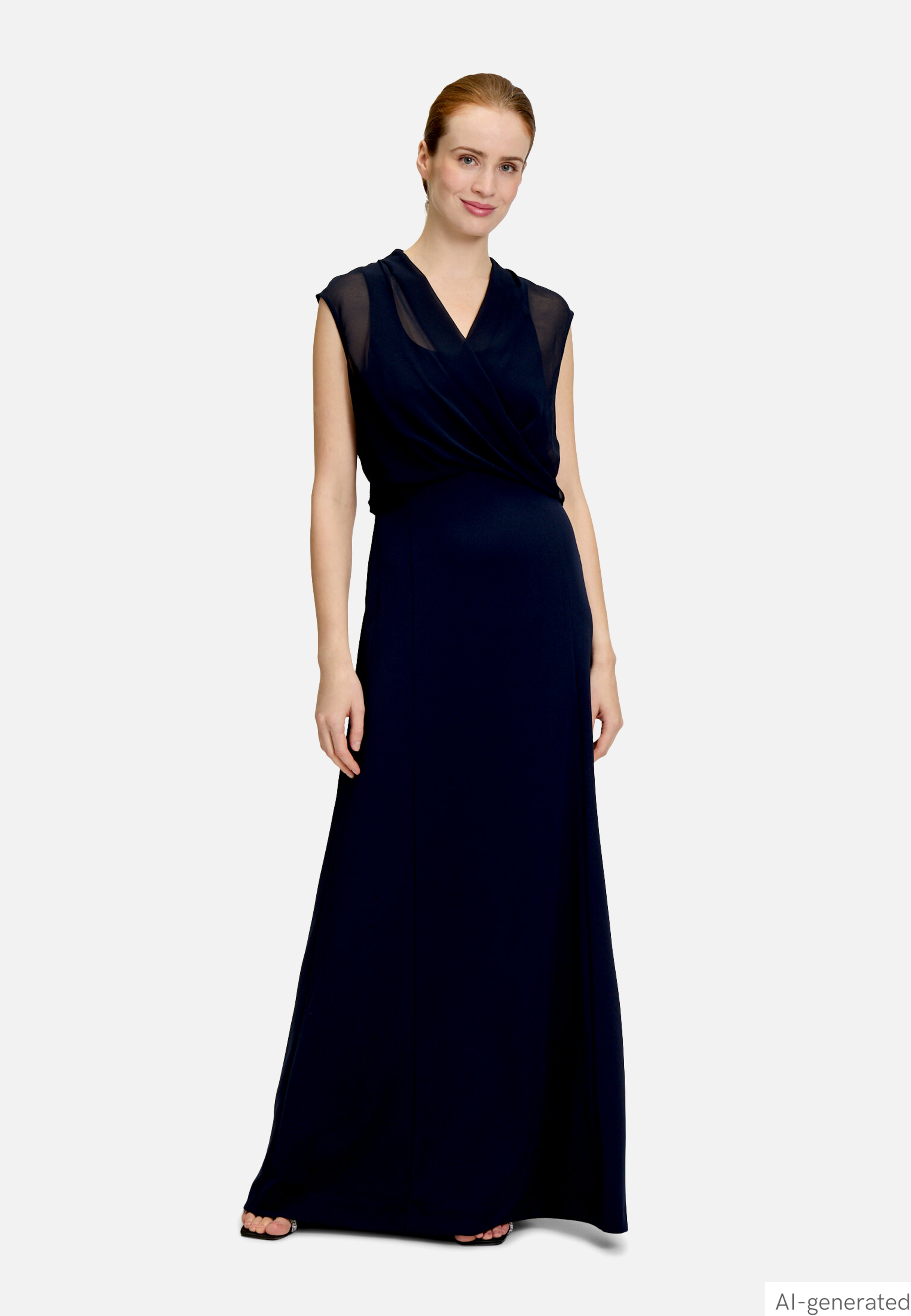 Abendkleid mit Raffung
