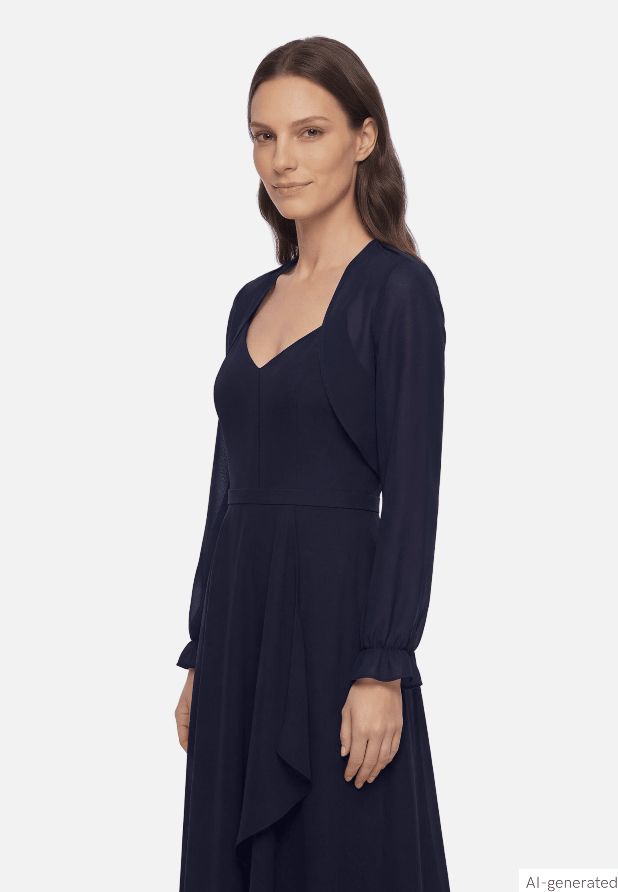 Bolero-Jacke mit gekräuseltem Ausschnitt