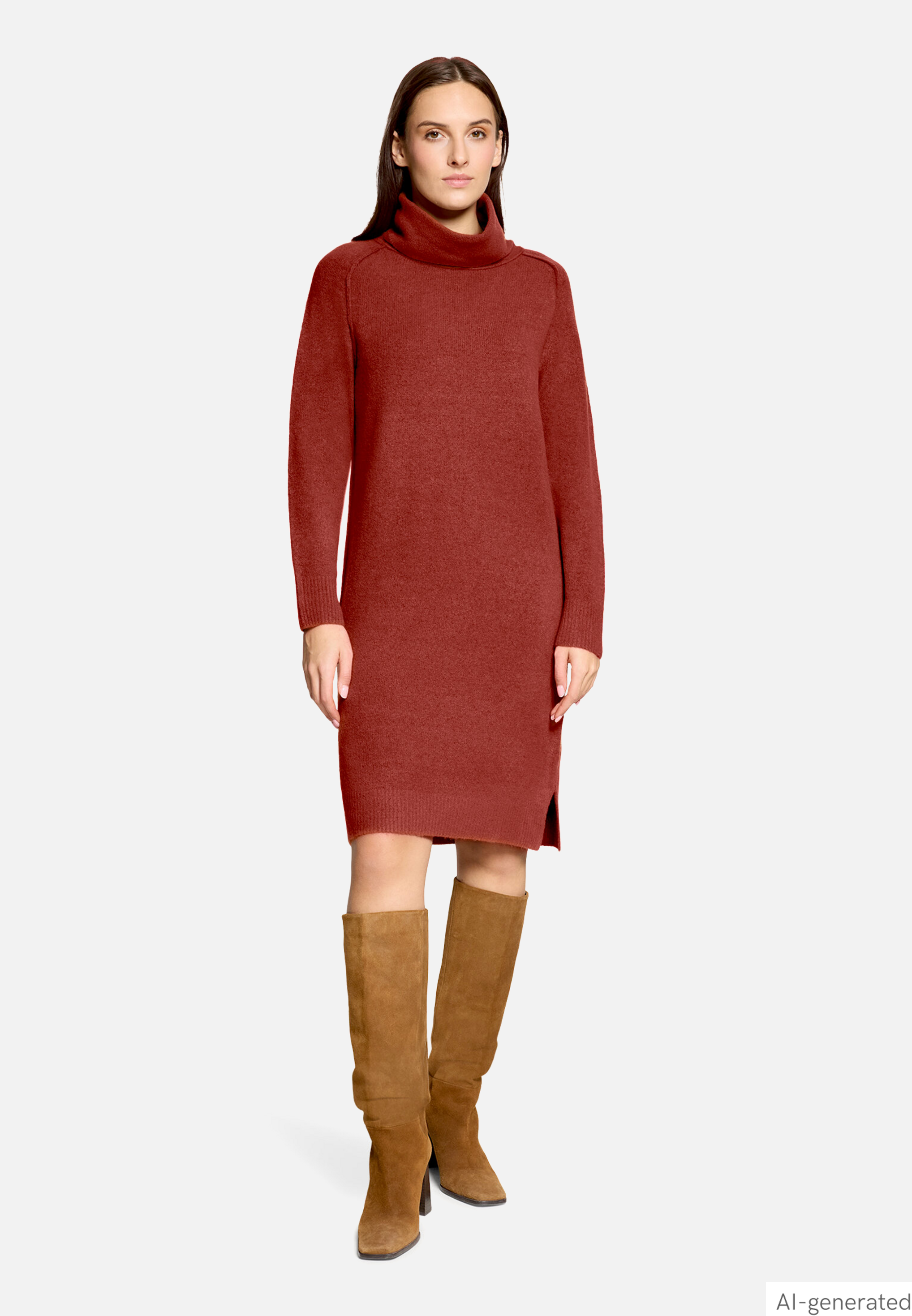Strickkleid mit Turtle Neck