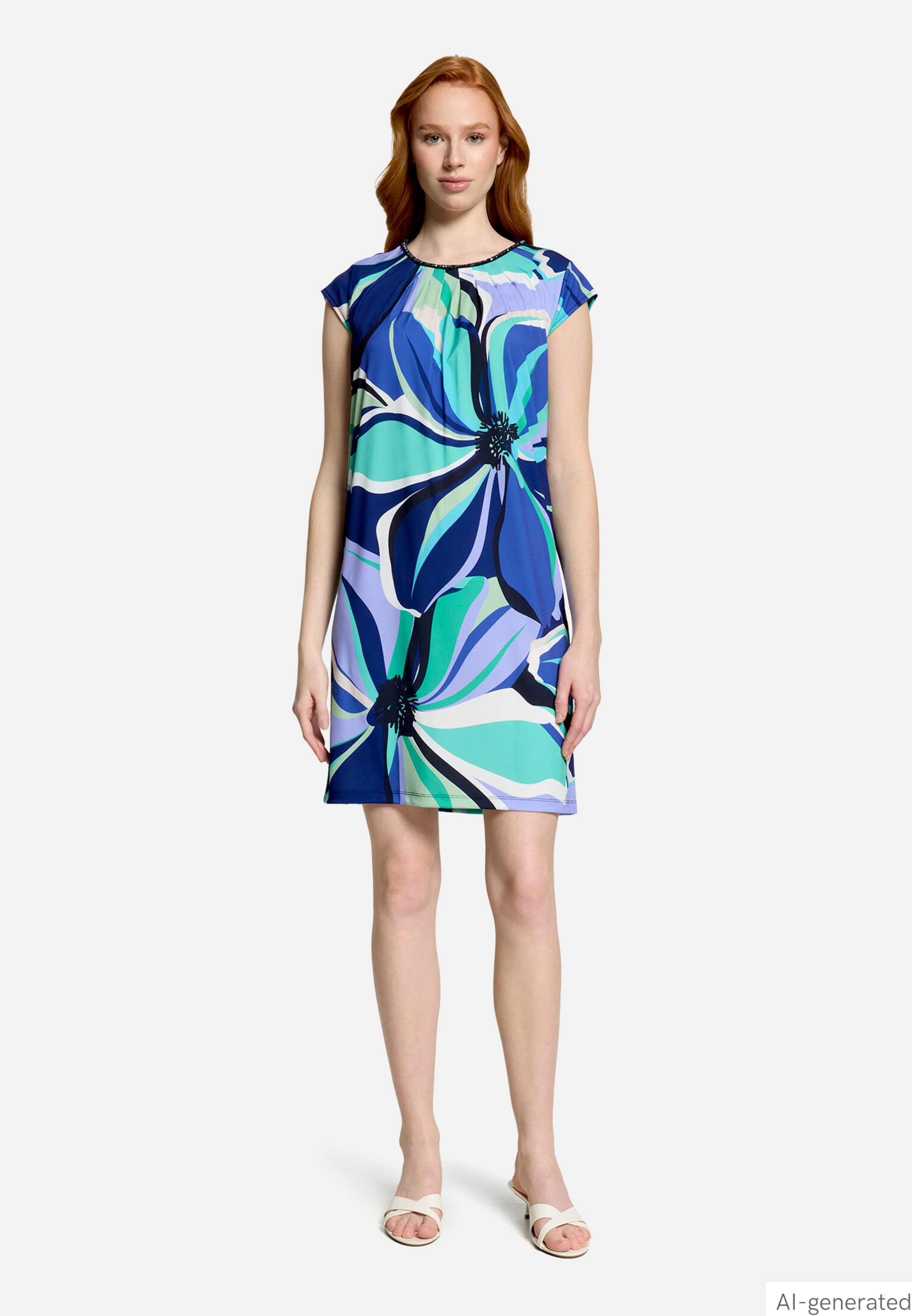 Jerseykleid kurzarm