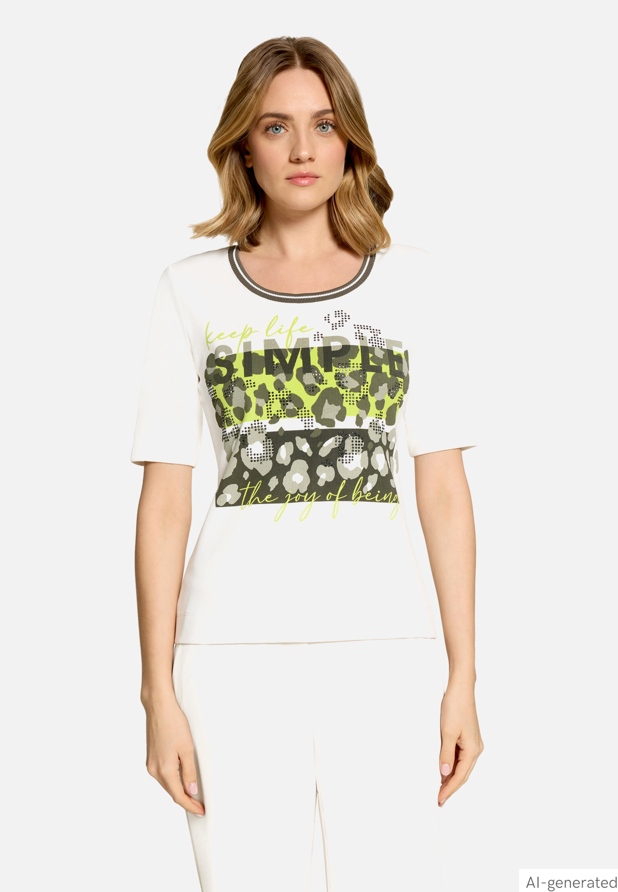 Basic Shirt mit Rippenstruktur