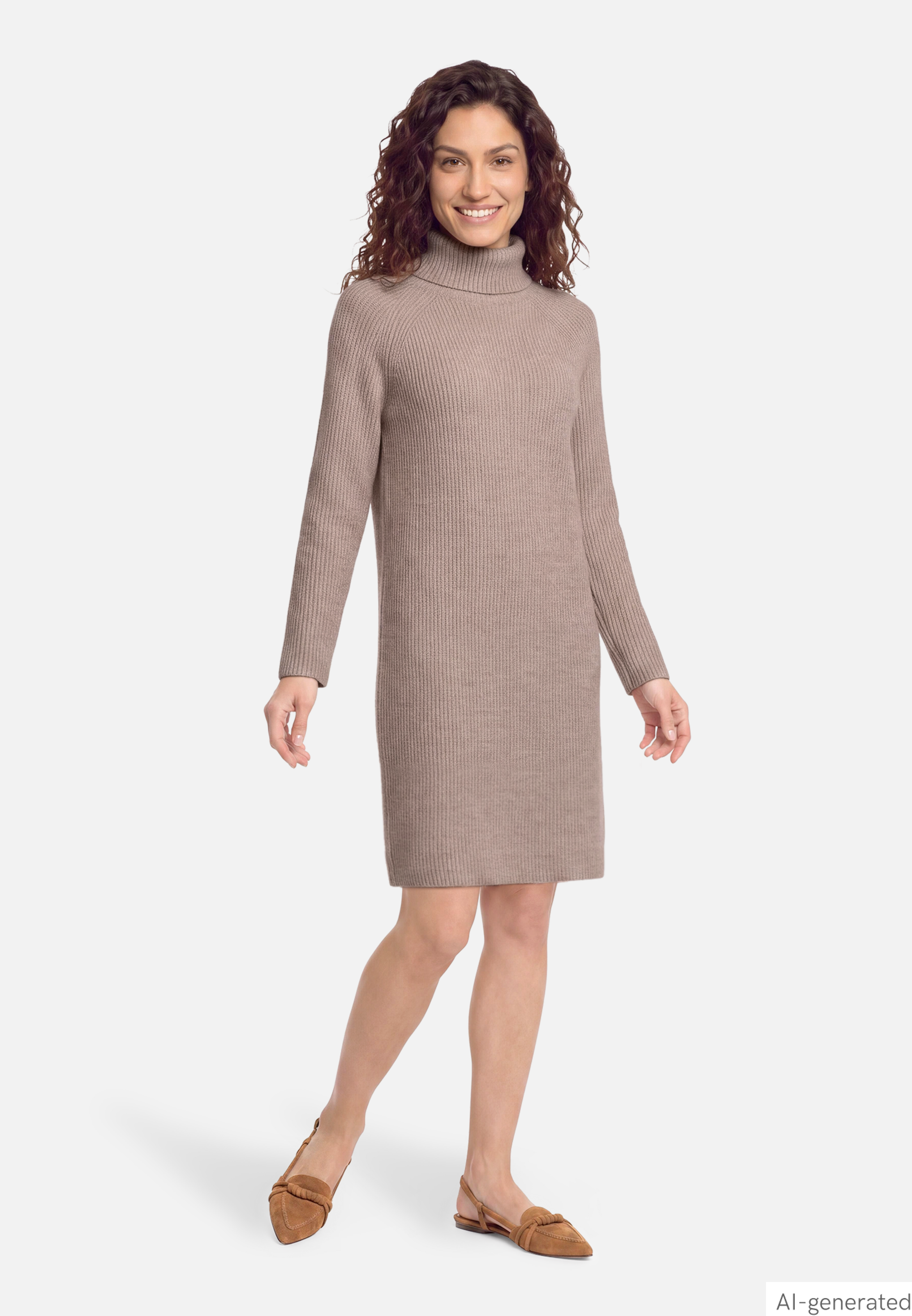 Strickkleid mit Turtle Neck