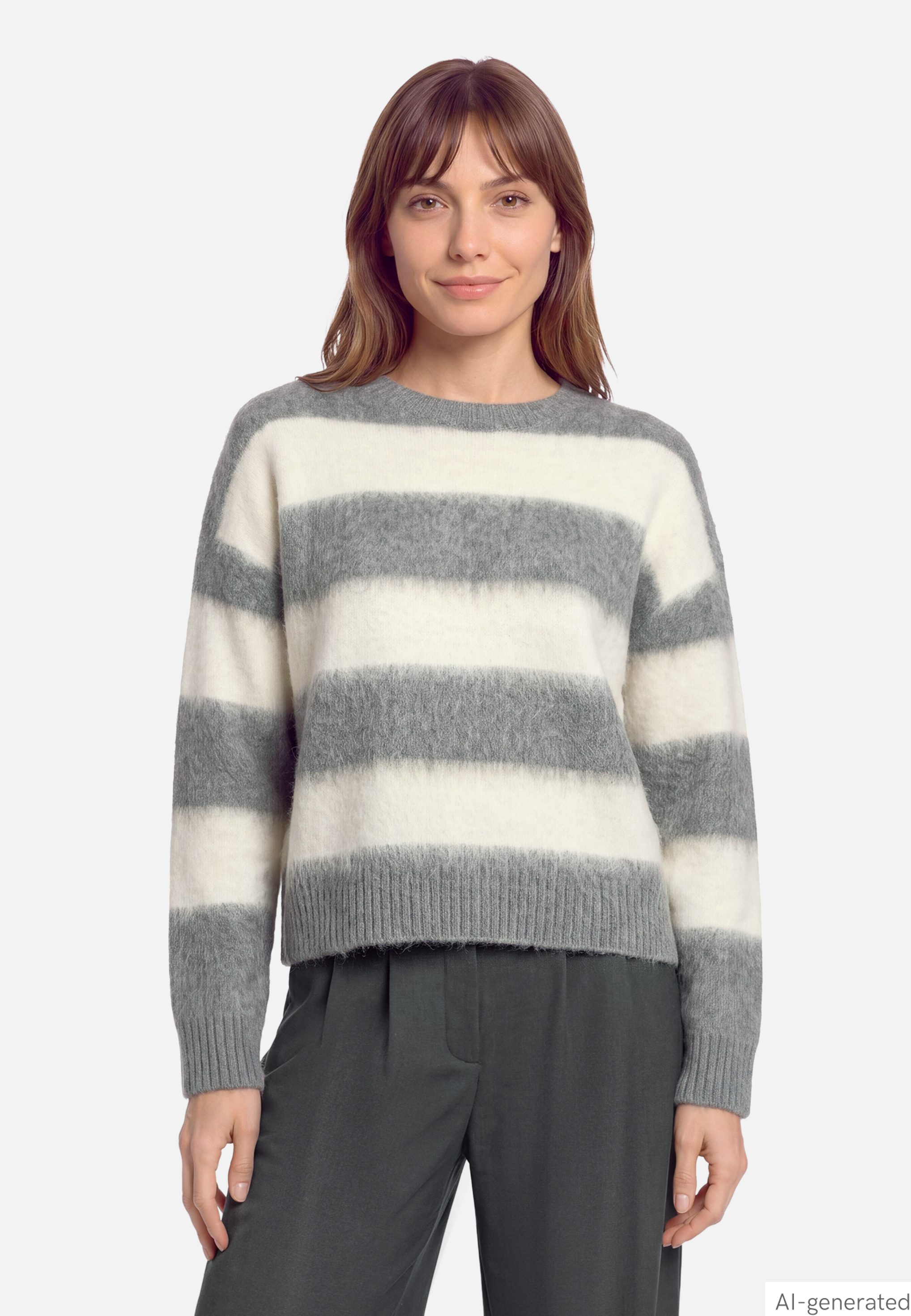 Strickpullover mit Rippbündchen