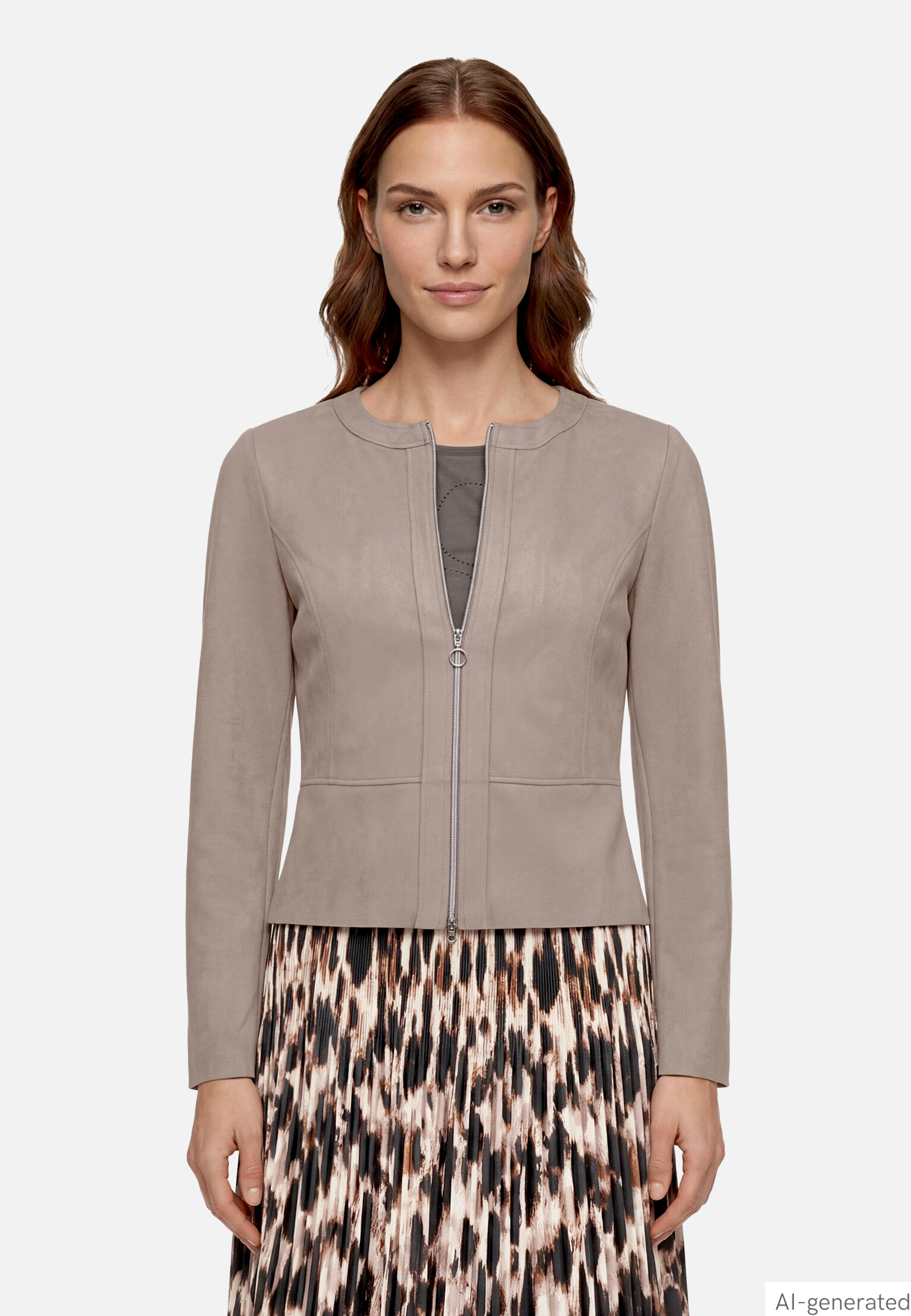 Taillierter Blazer mit Reißverschluss