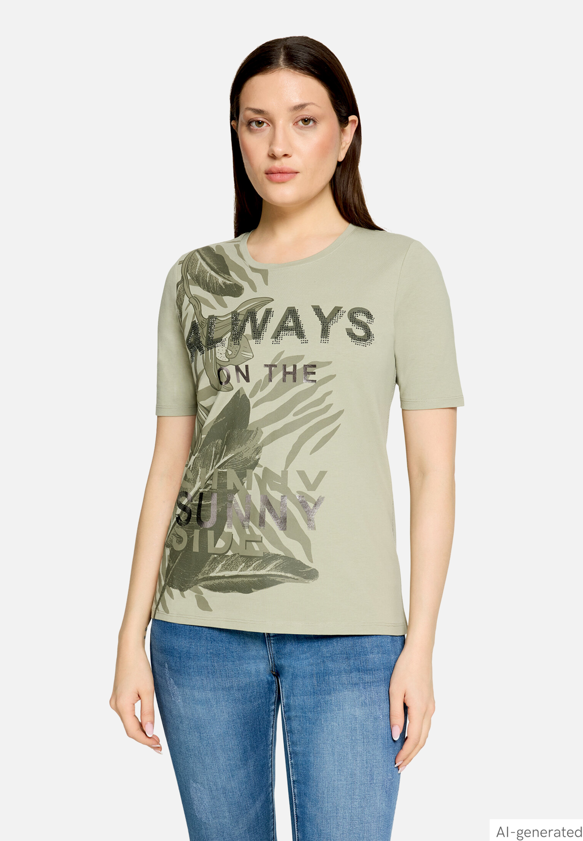Basic Shirt mit Aufdruck