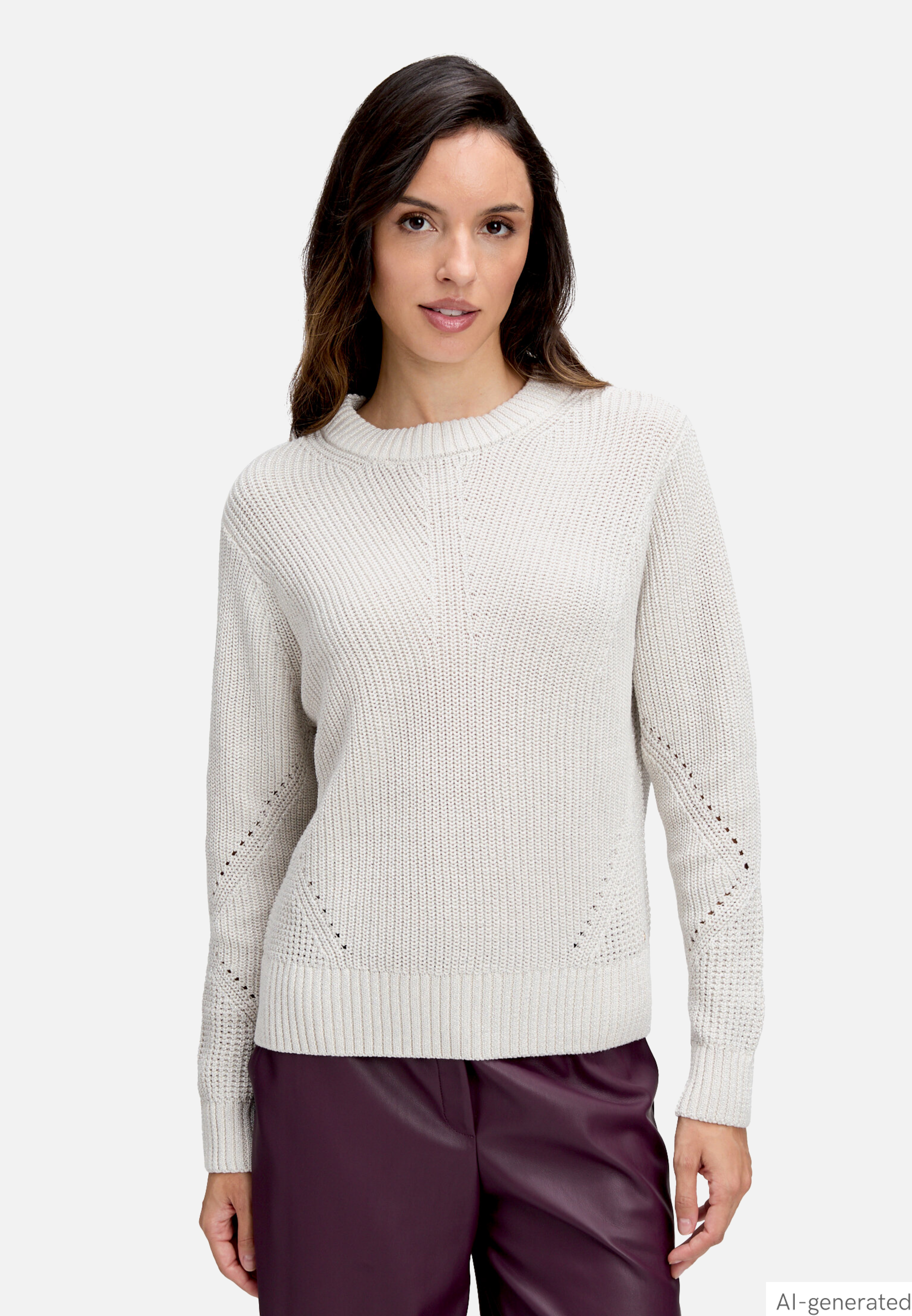 Strickpullover mit Lurexfaden