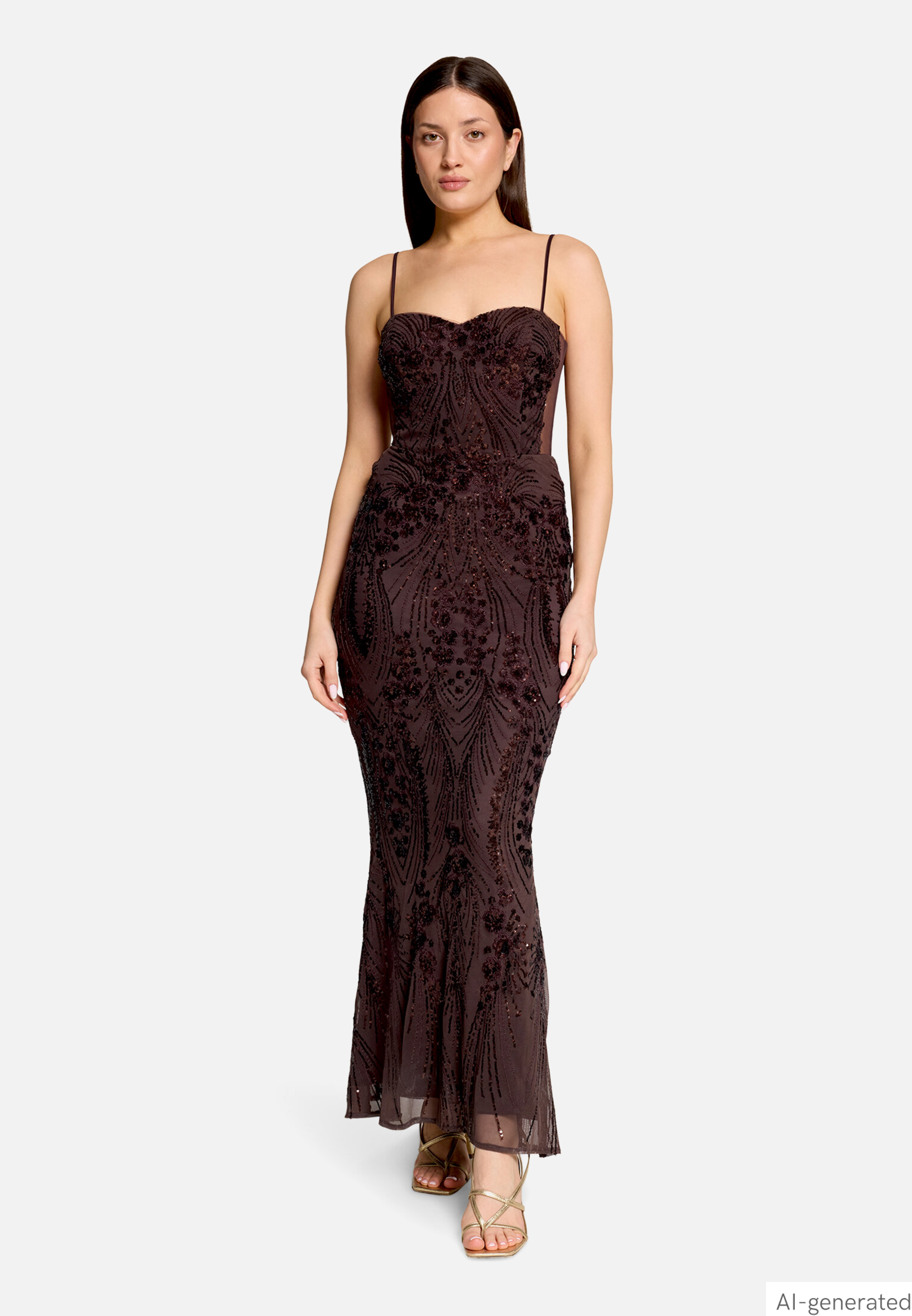Abendkleid mit Pailletten