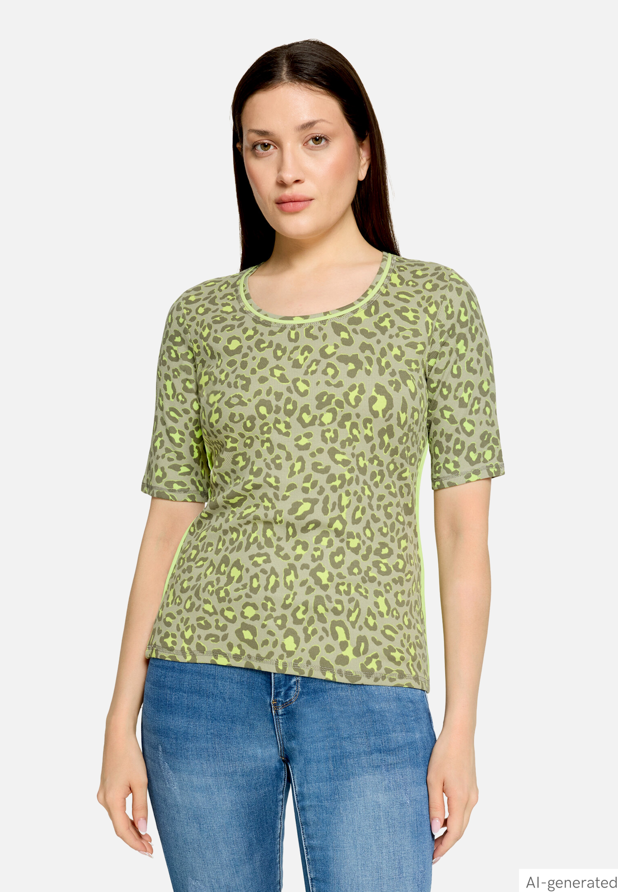 Basic Shirt mit Rippenstruktur