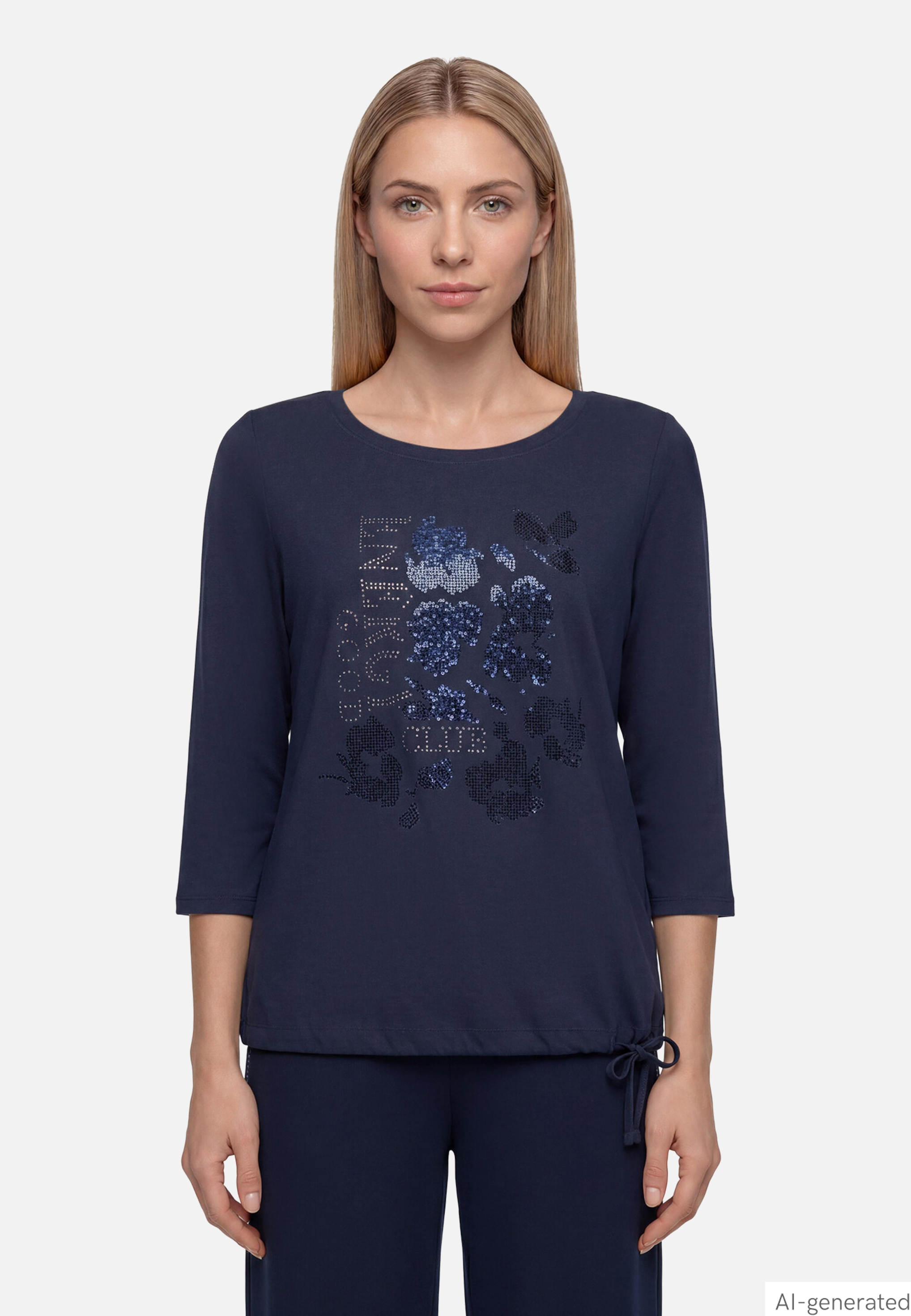 Print-Shirt 3/4 Arm mit Tunnelzug