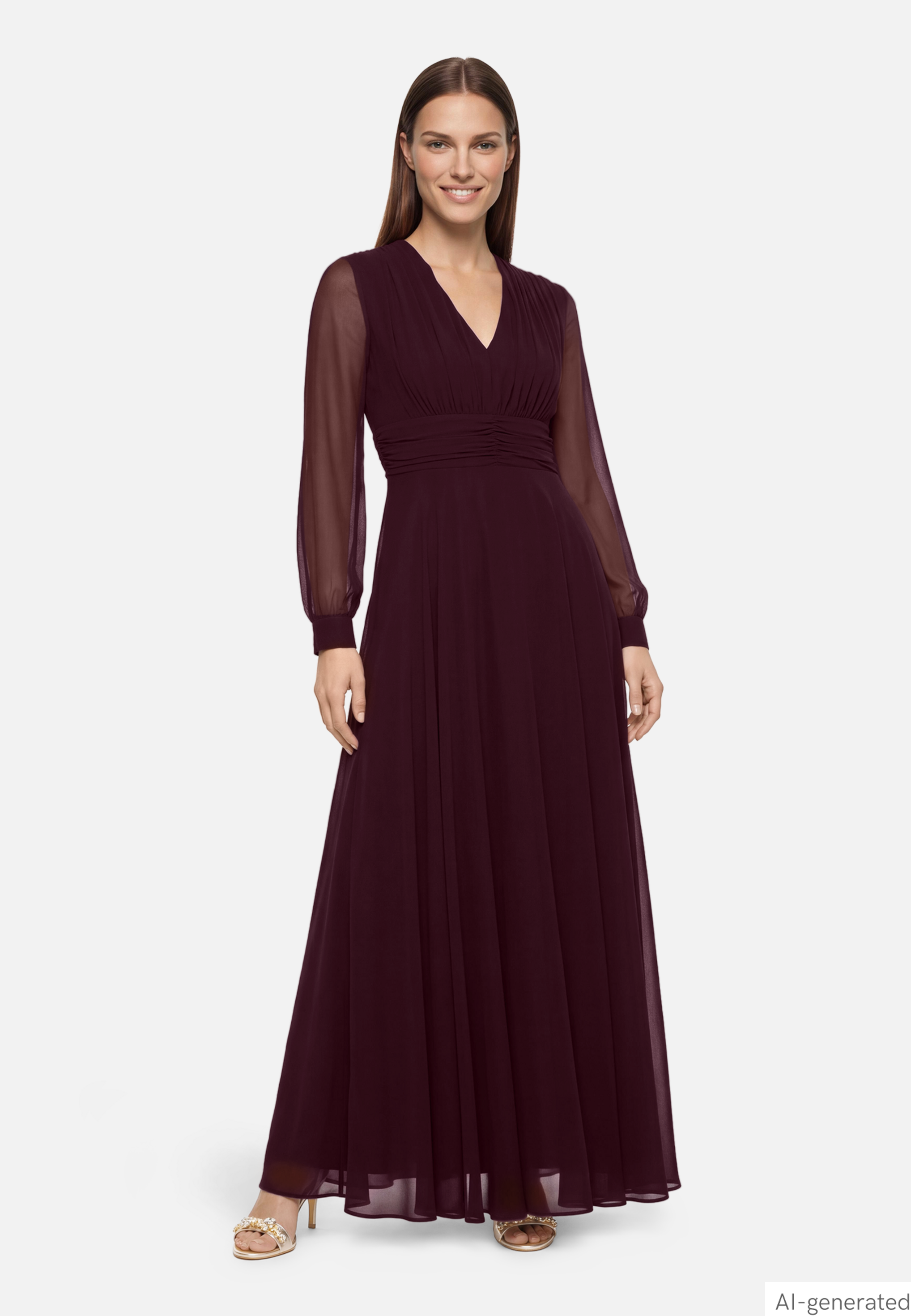 Abendkleid mit Raffung