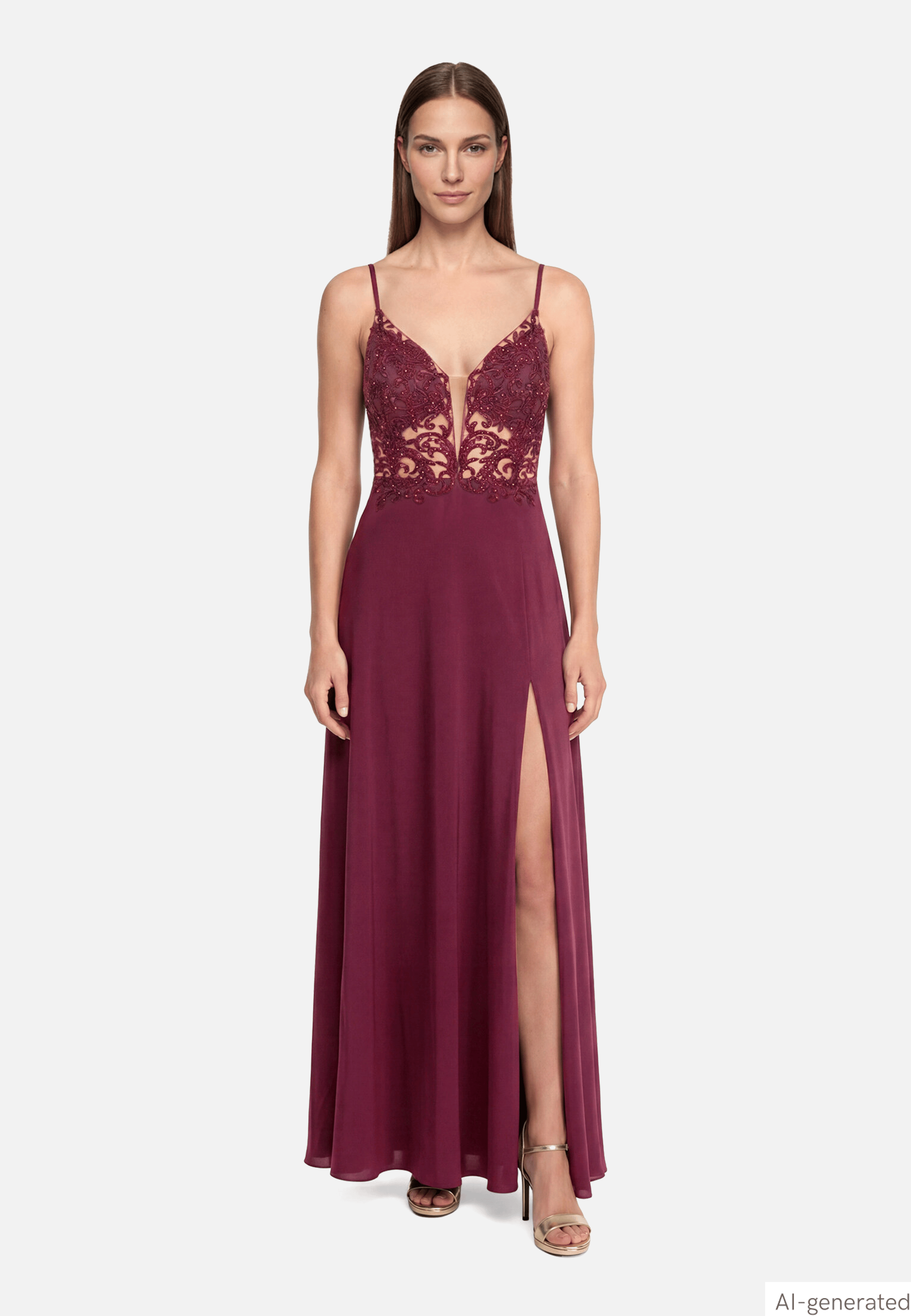 Abendkleid mit Stickerei
