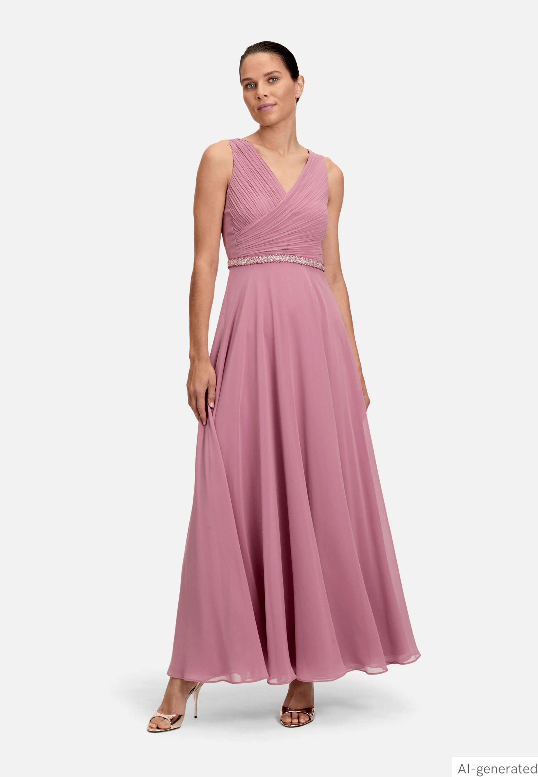 Abendkleid mit Plissee