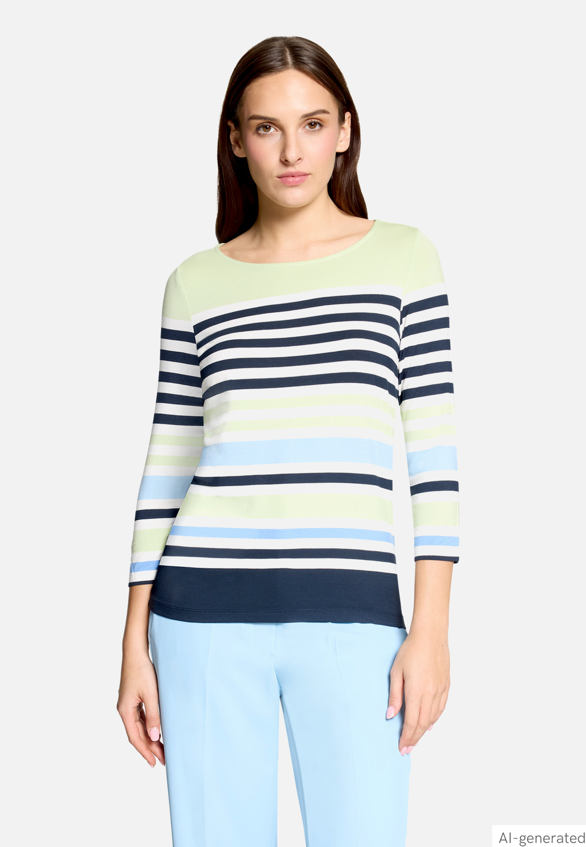 Basic Shirt mit U-Boot-Ausschnitt