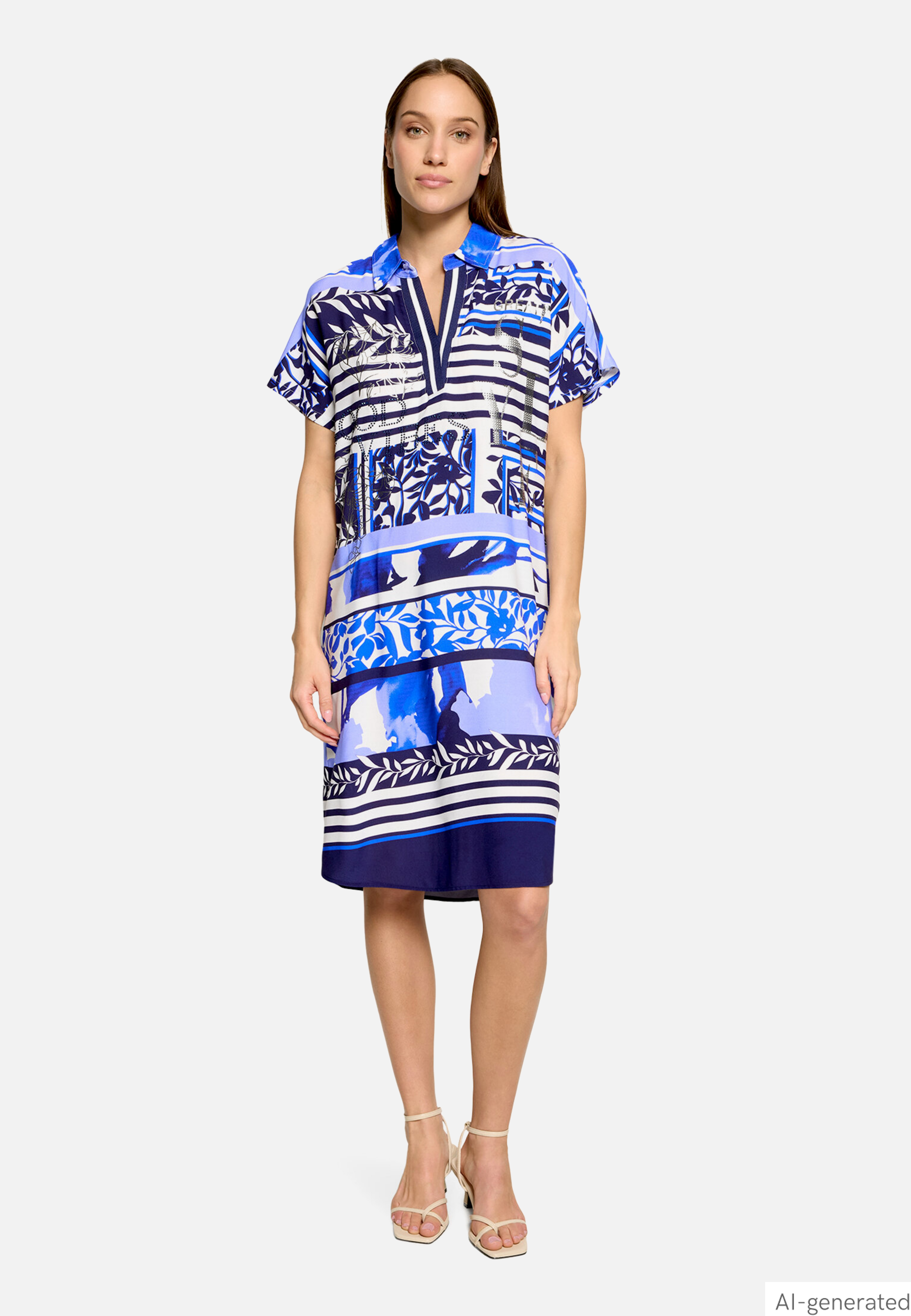 Sommerkleid mit überschnittenen Ärmeln