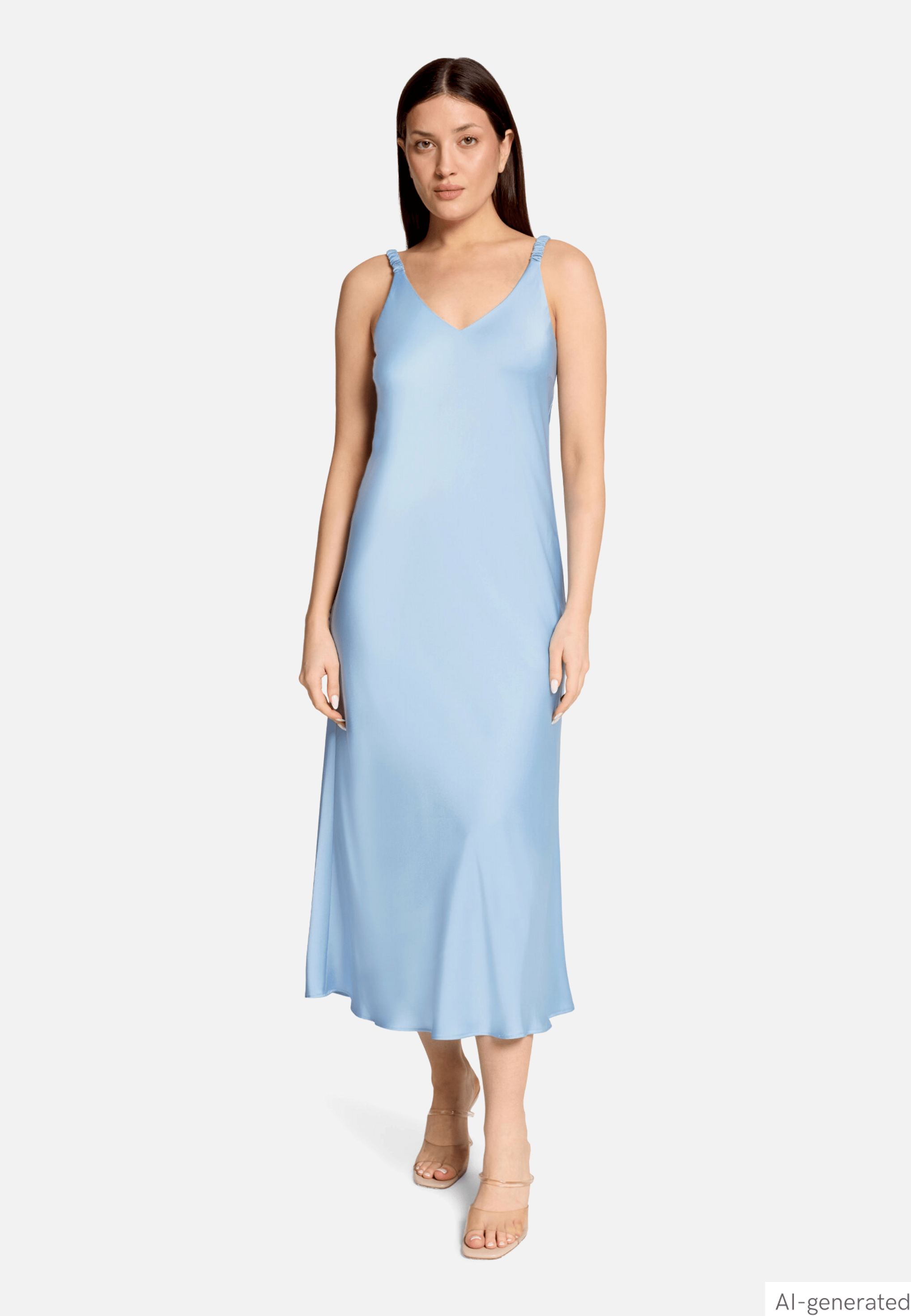 Abendkleid mit breiten Trägern