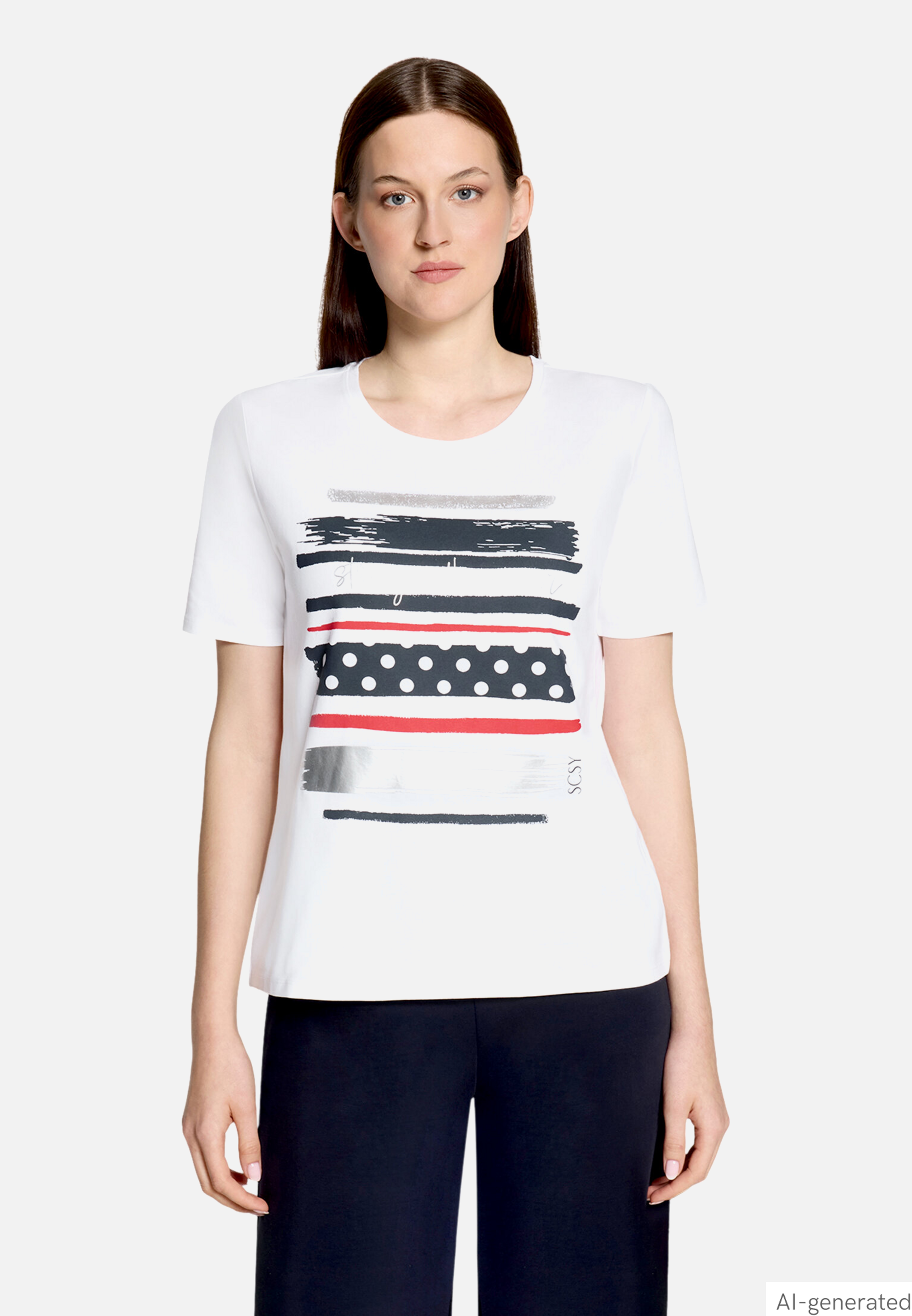 Basic Shirt mit Aufdruck