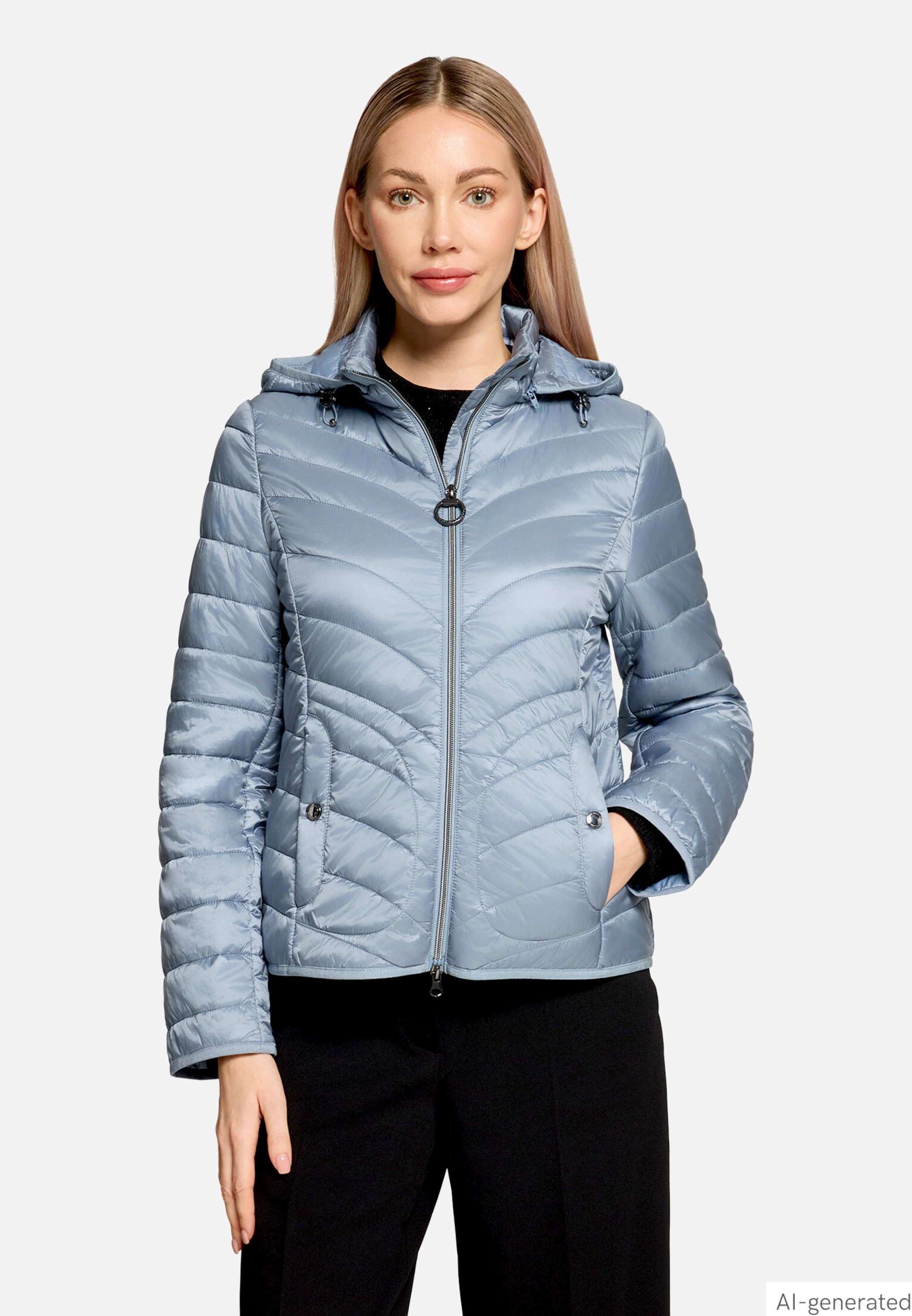 Outdoorjacke mit abnehmbarer Kapuze
