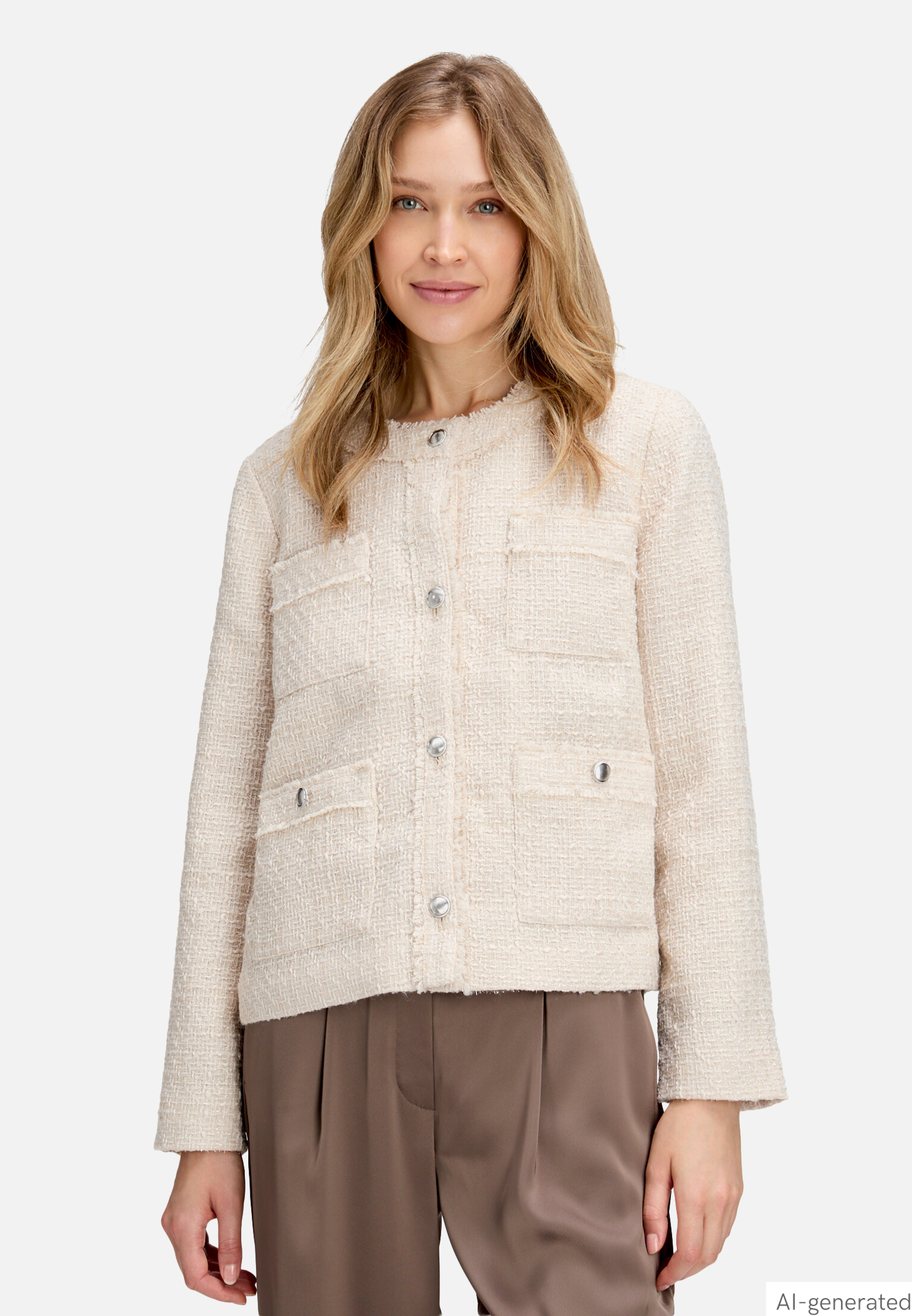 Blazer-Jacke mit Fransen