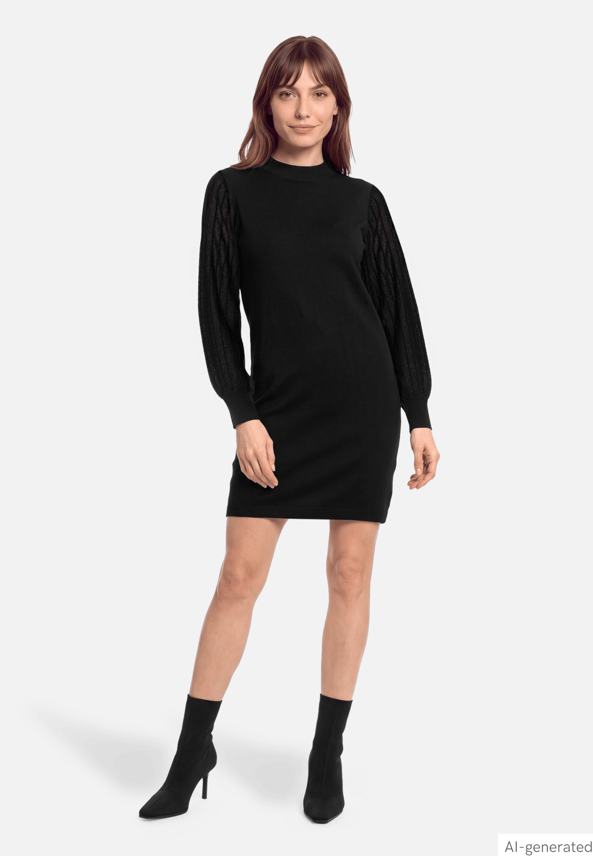 Strickkleid mit Lurexfaden