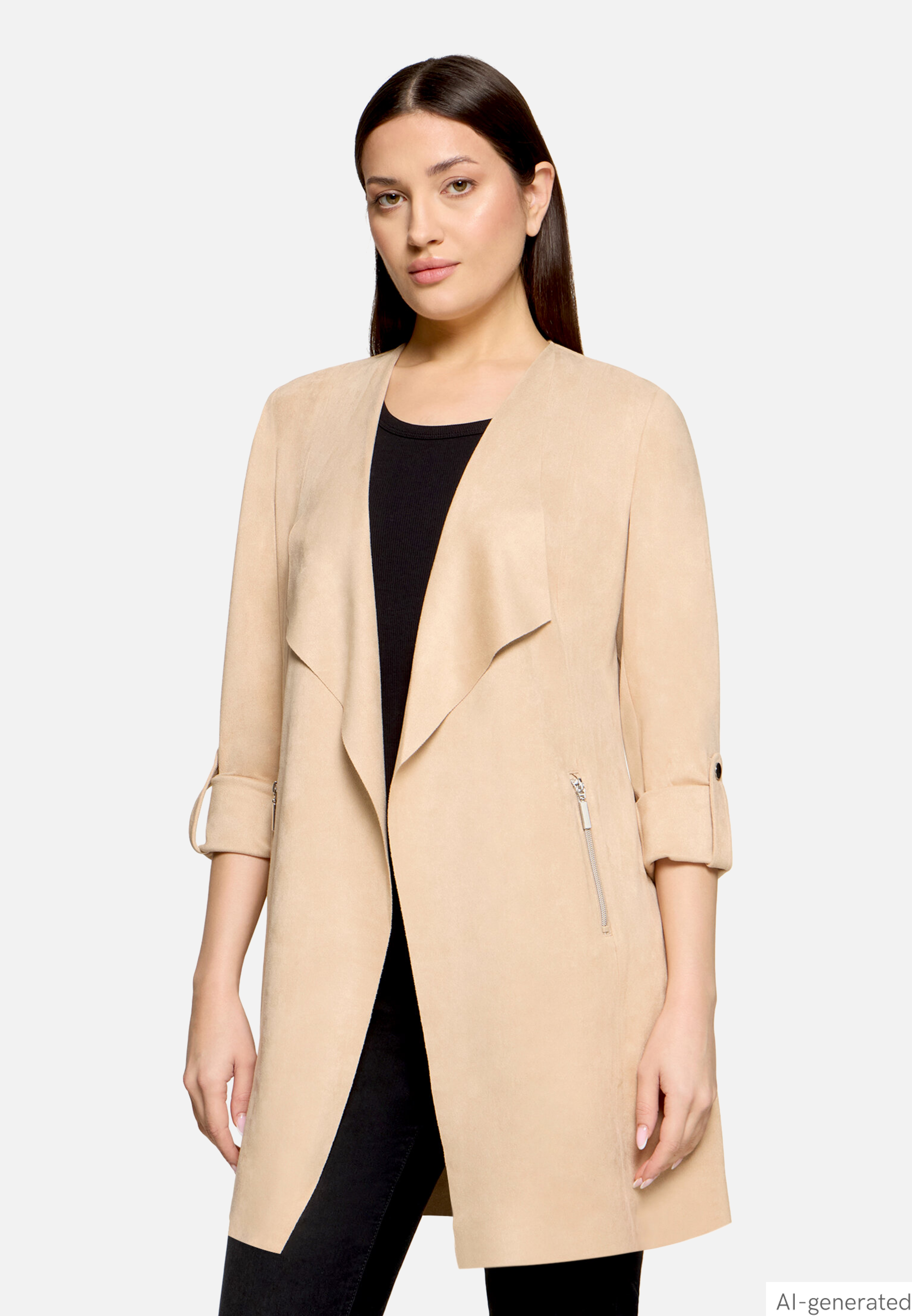 Blazer-Jacke ohne Verschluss