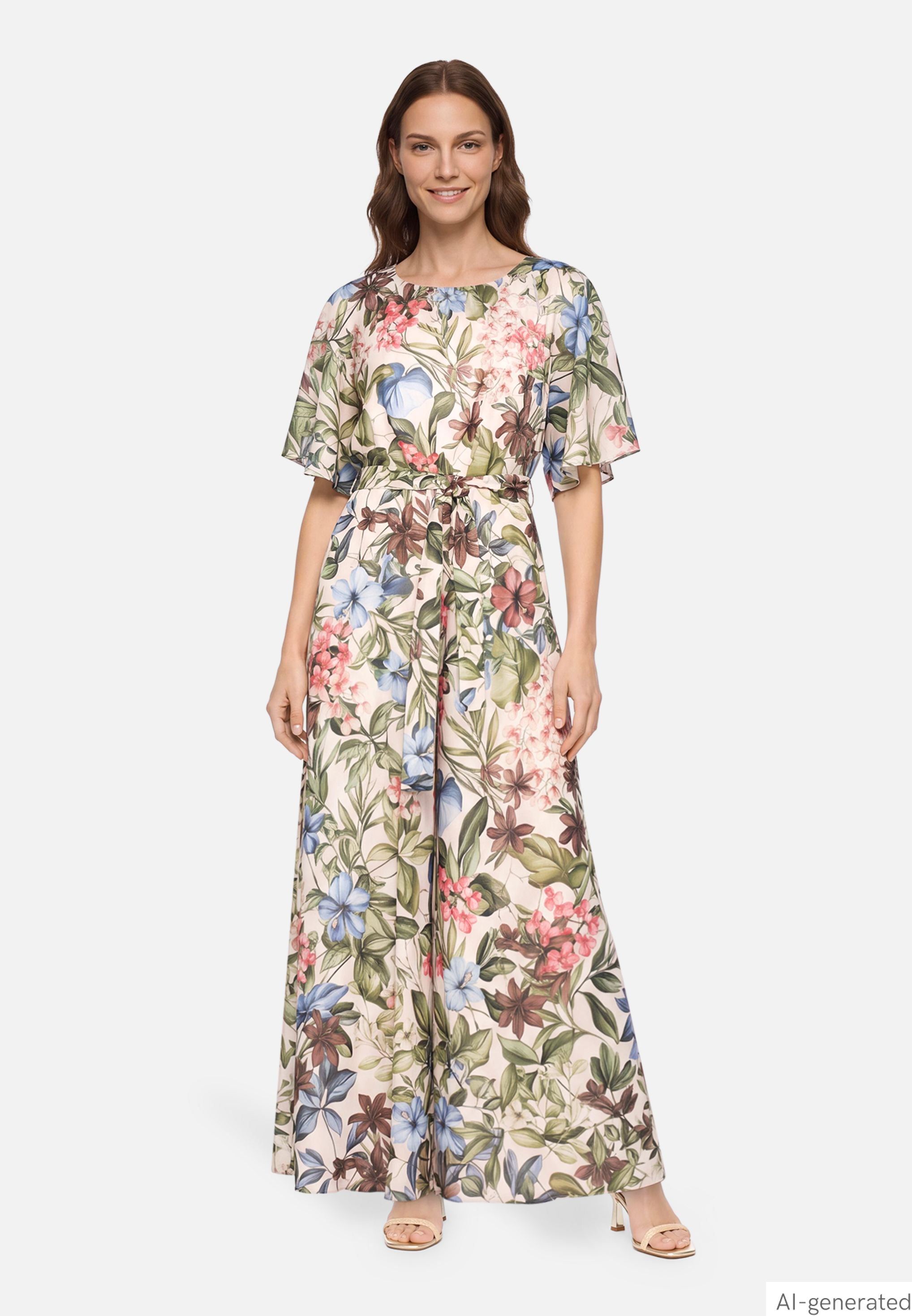 Jumpsuit mit Bindegürtel