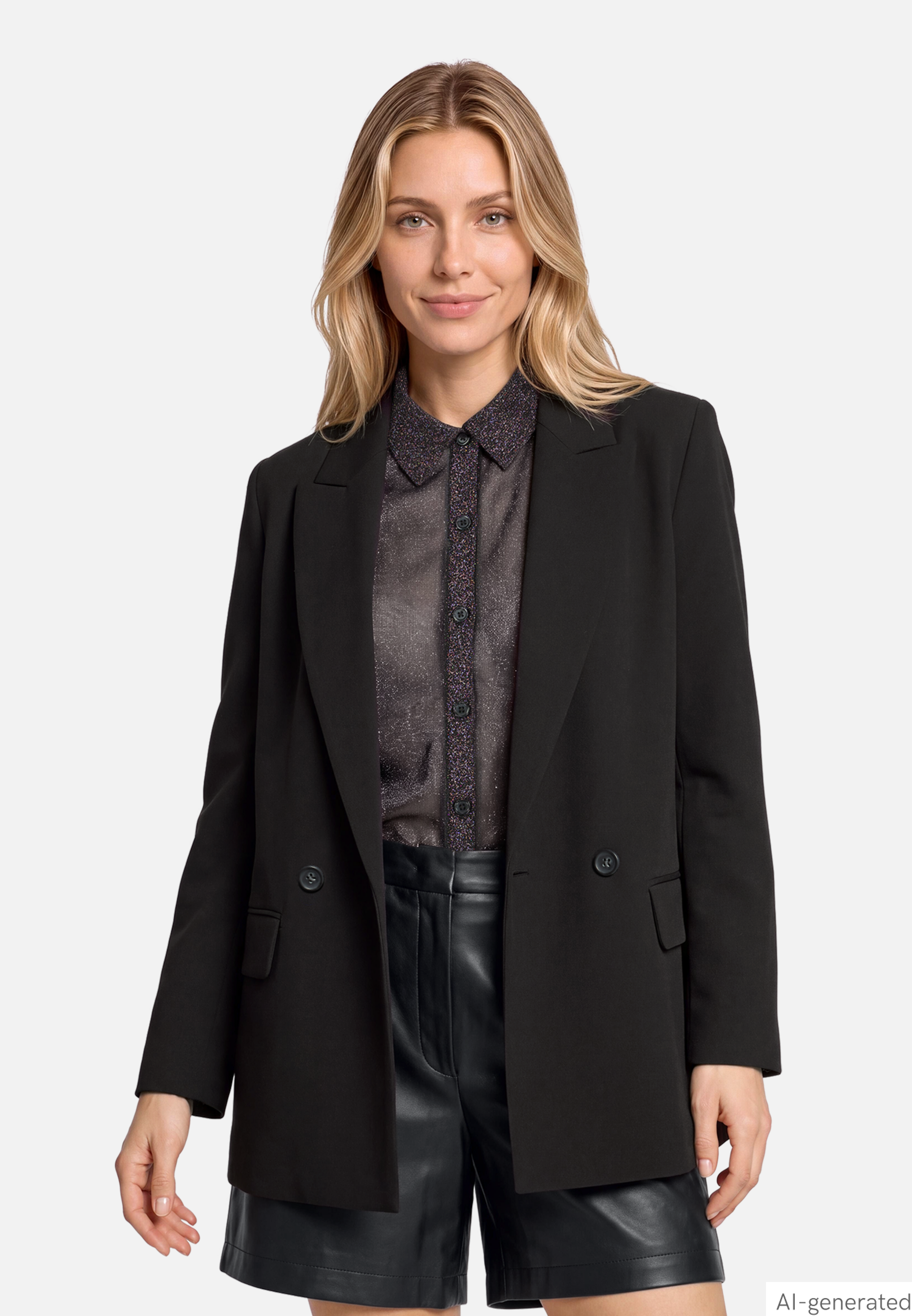 Longblazer mit Reverskragen