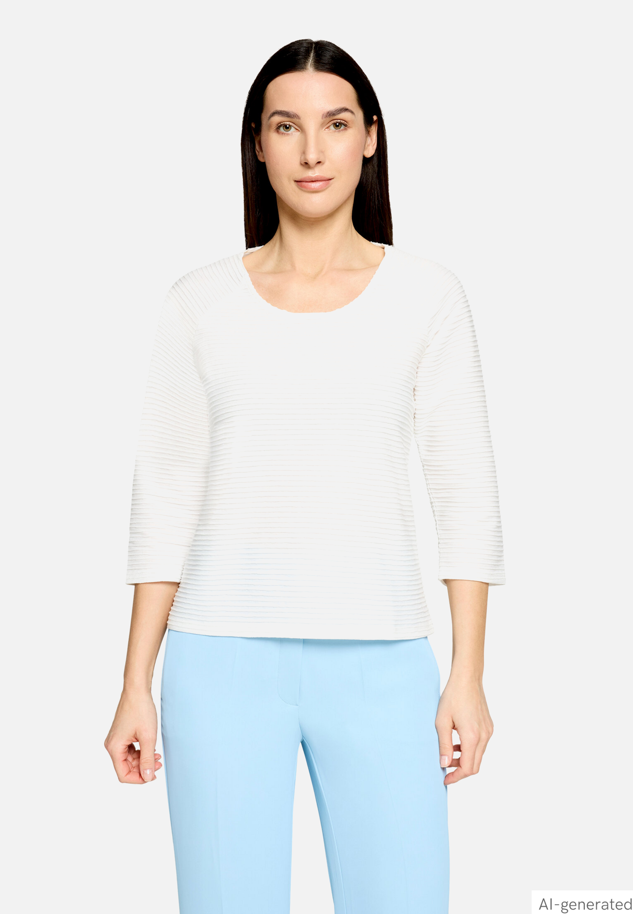 Casual-Shirt Mit Rippenstruktur