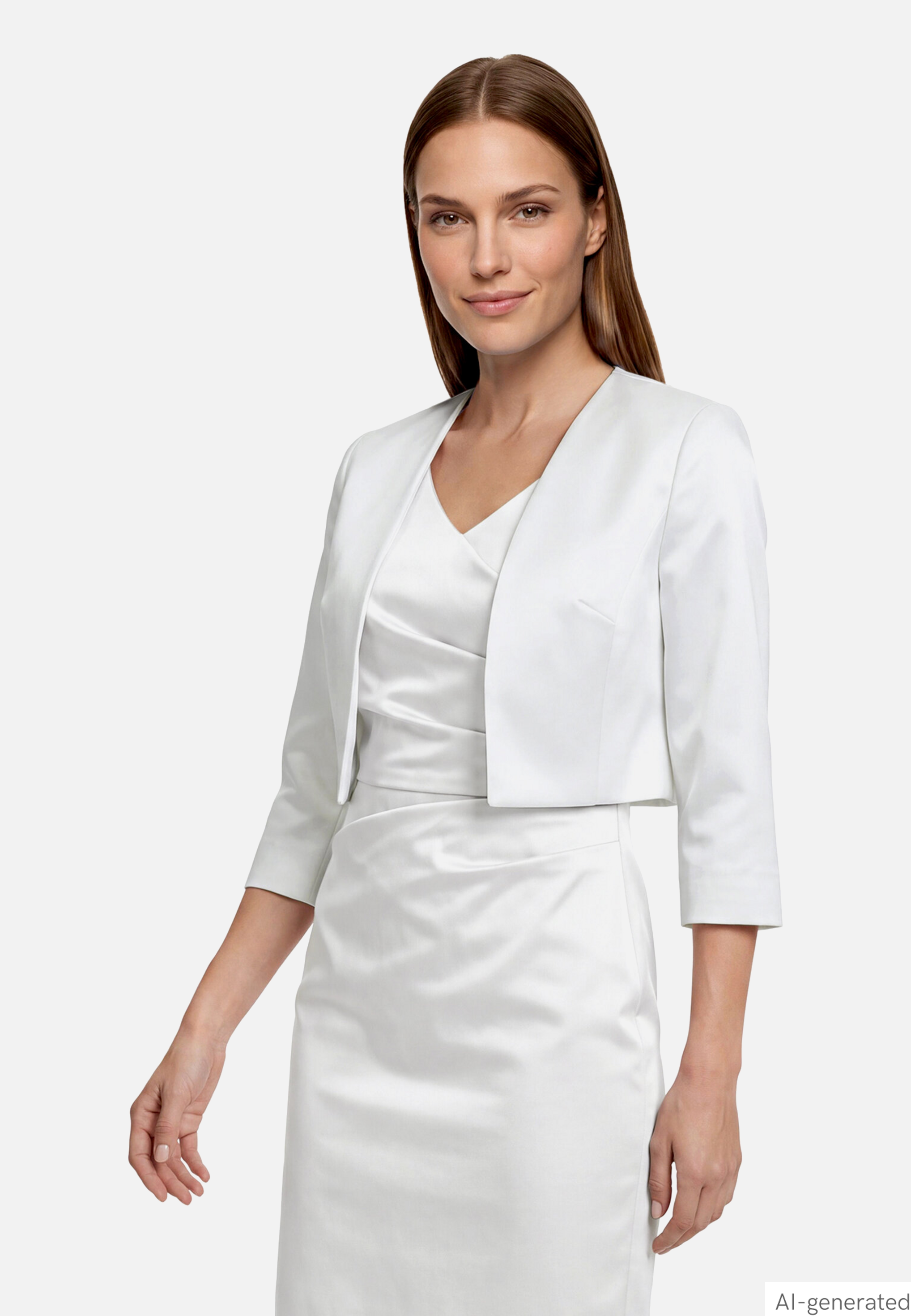 Bolero-Jacke mit Kellerfalten
