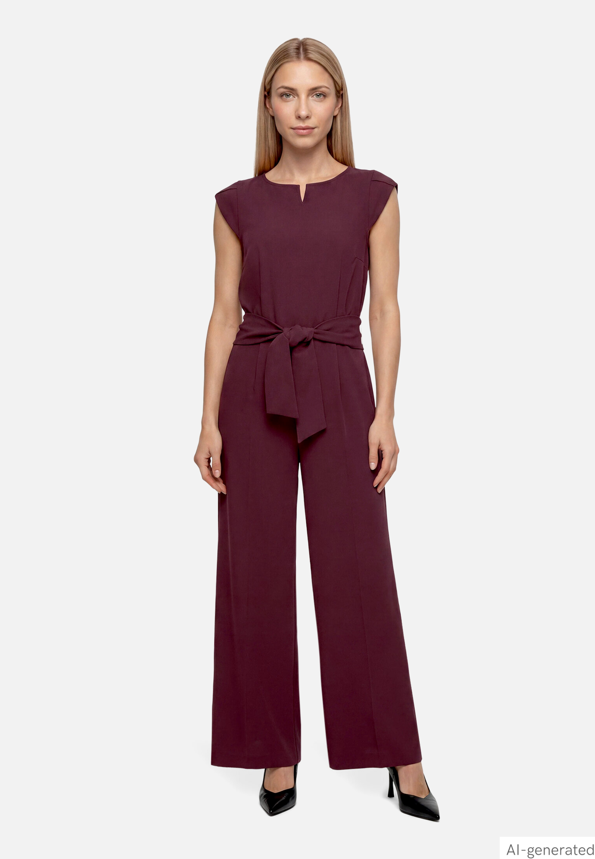 Eleganter Jumpsuit mit Bindegürtel